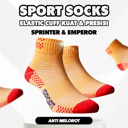 Image of Sprinter & Emperor Ankle Socks Orange/Red