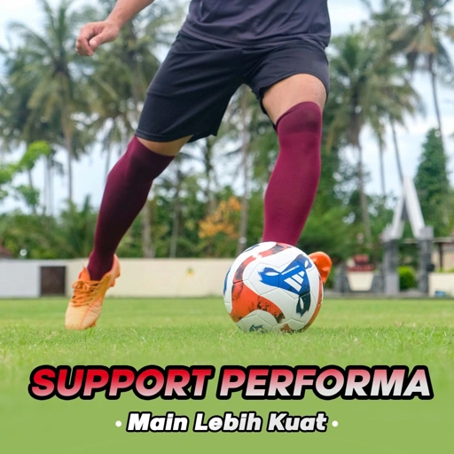 Image of KAOS KAKI SEPAK BOLA POLOS MAROON (SOCCER BASIC) X1