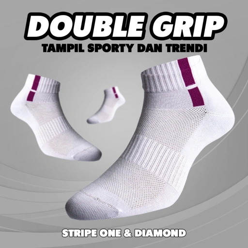 Image of Stripe One Socks Ankle White/Purple