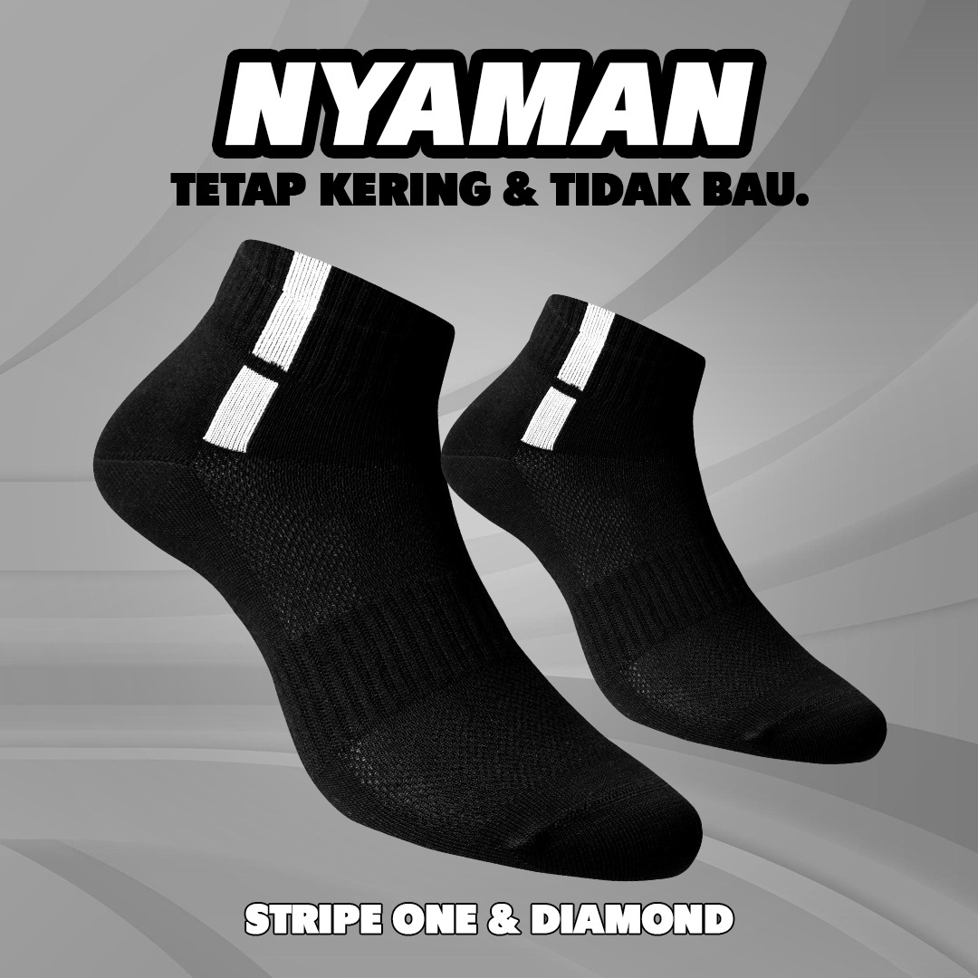 Stripe One Socks Ankle Black/White