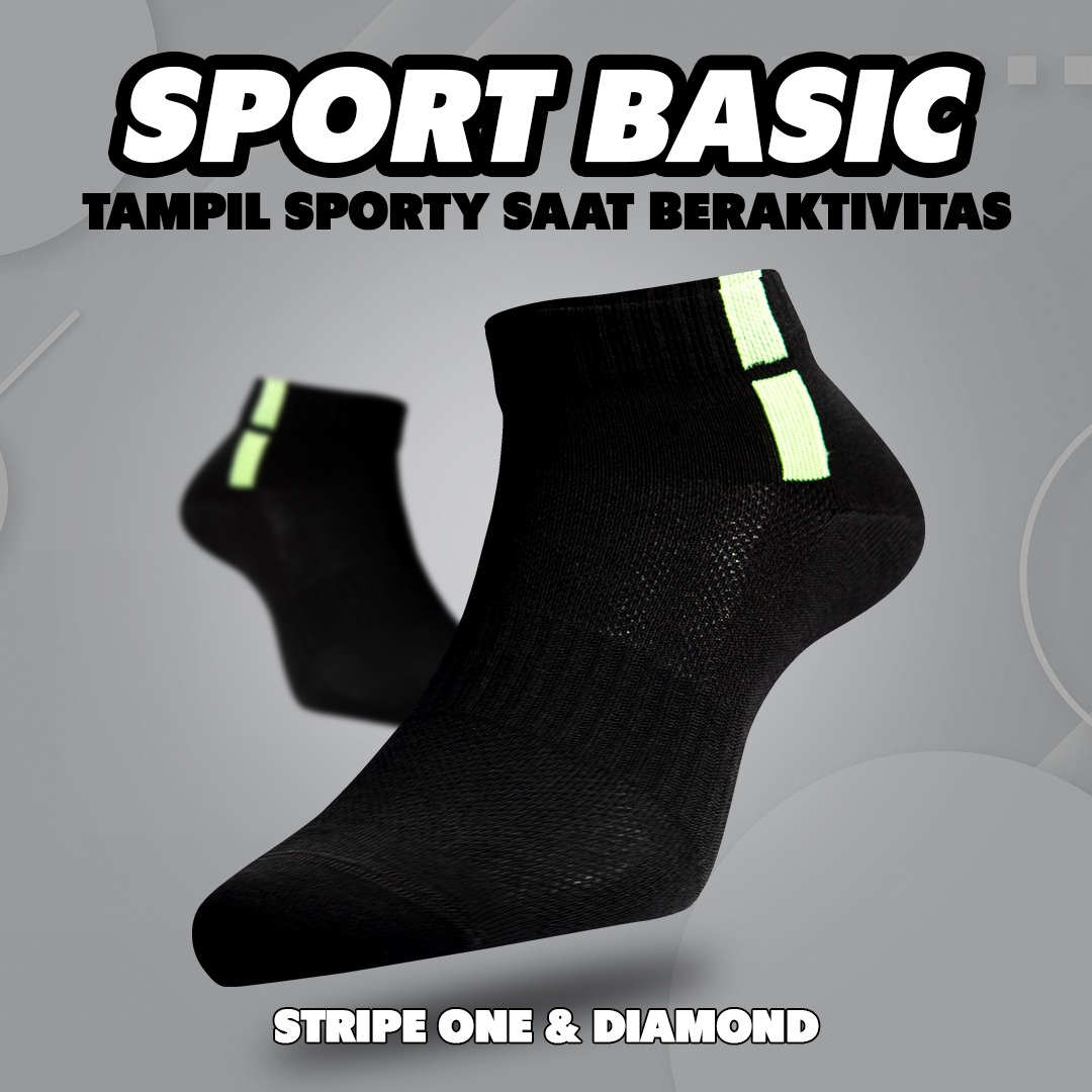 Stripe One Socks Ankle Black/Yellow