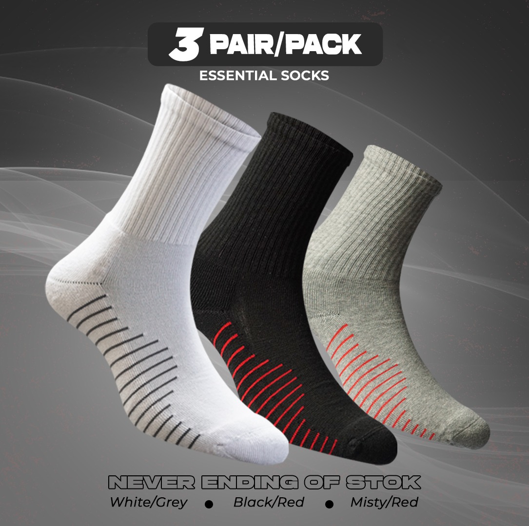 Kaos Kaki Olahraga Tebal - Pria dan Wanita - Quarter & Ankle