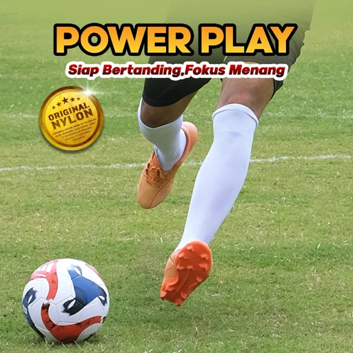 Image of KAOS KAKI SEPAK BOLA POLOS WHITE (SOCCER BASIC) X1