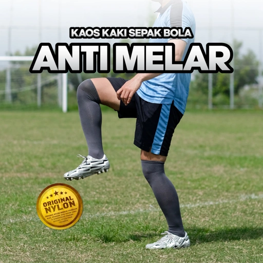 Image of KAOS KAKI SEPAK BOLA POLOS GREY (SOCCER BASIC) X1