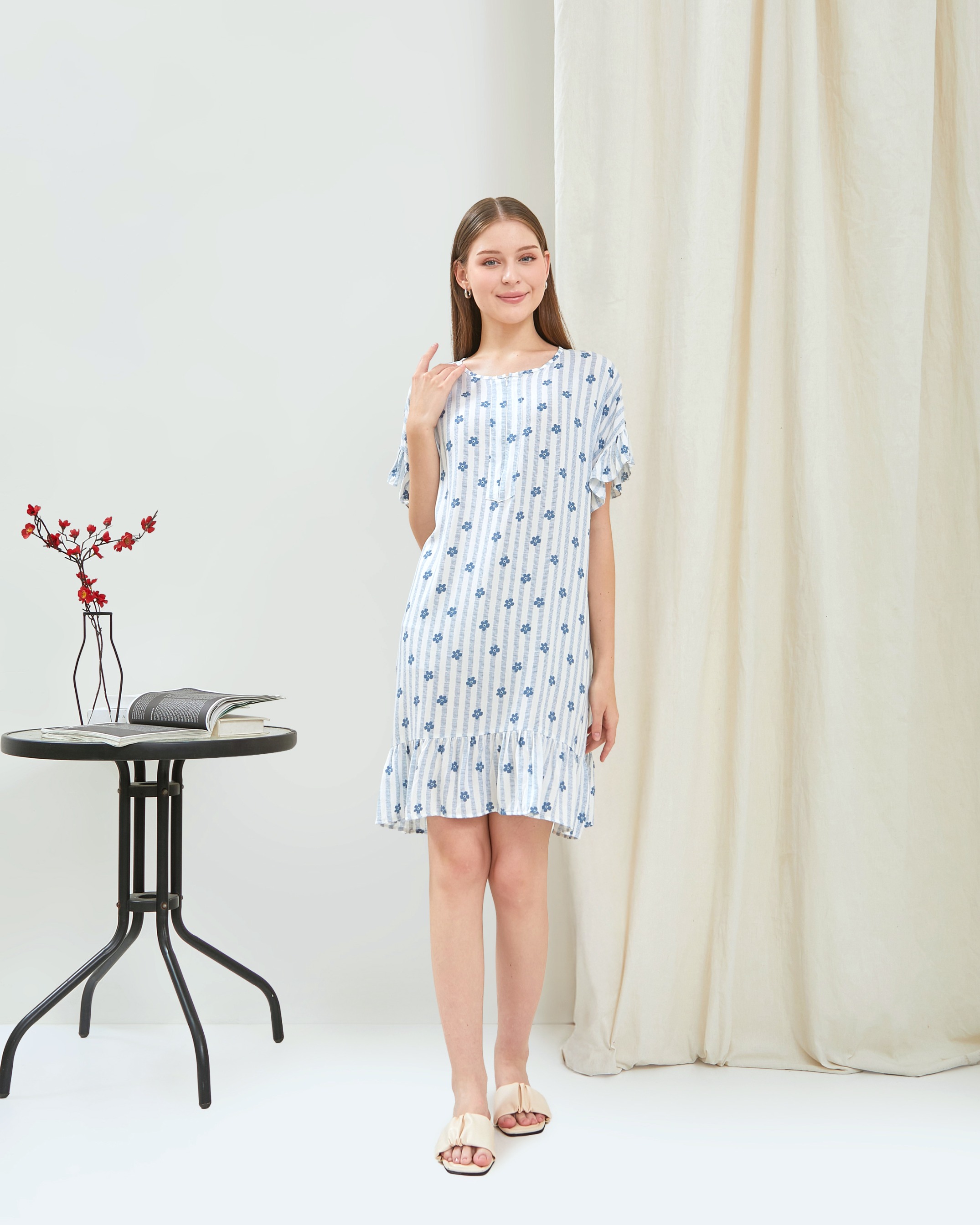 Kamala Mini Dress - DYD Label - Homedress Ruffle Bahan Rayon