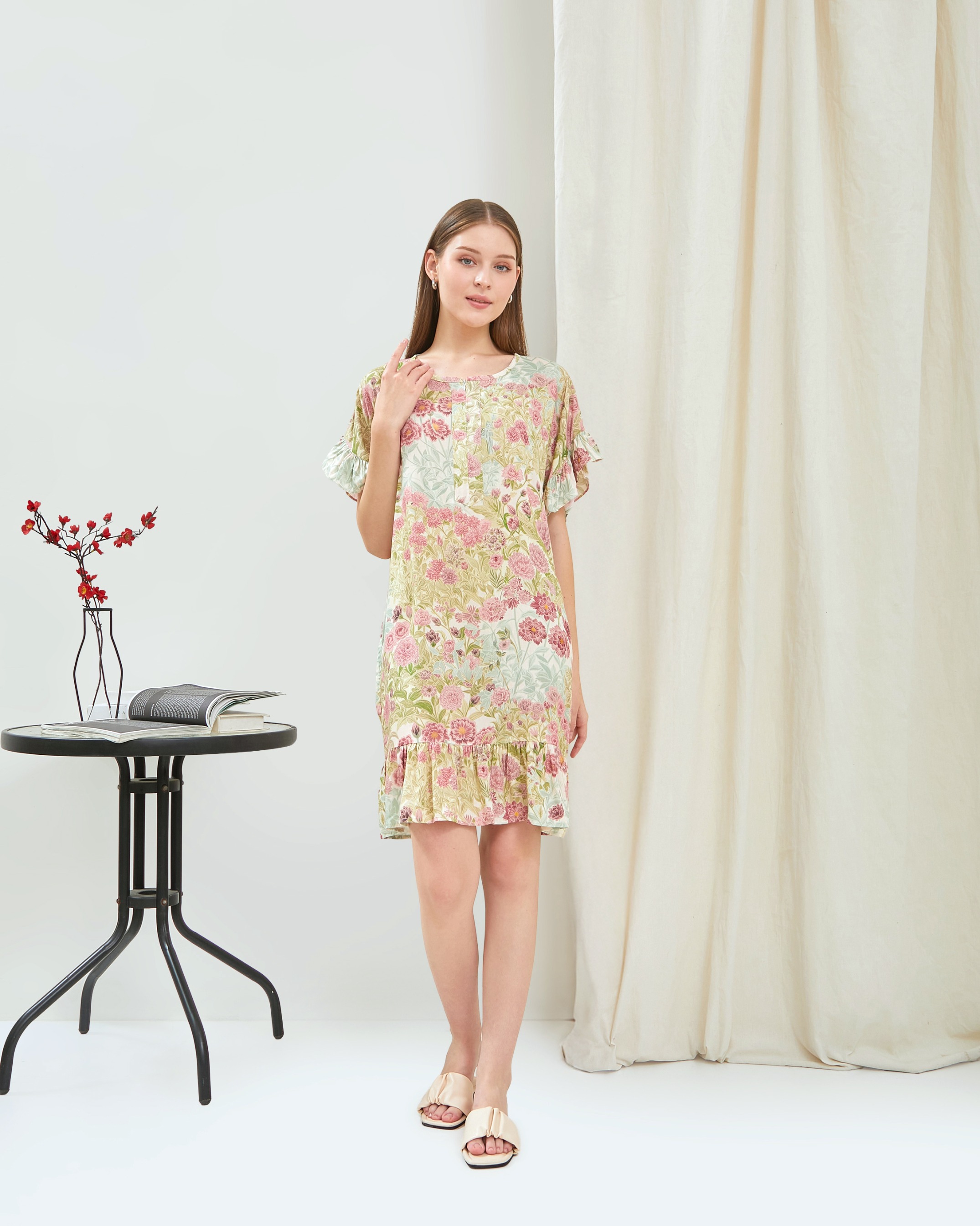 Kamala Mini Dress - DYD Label - Homedress Ruffle Bahan Rayon
