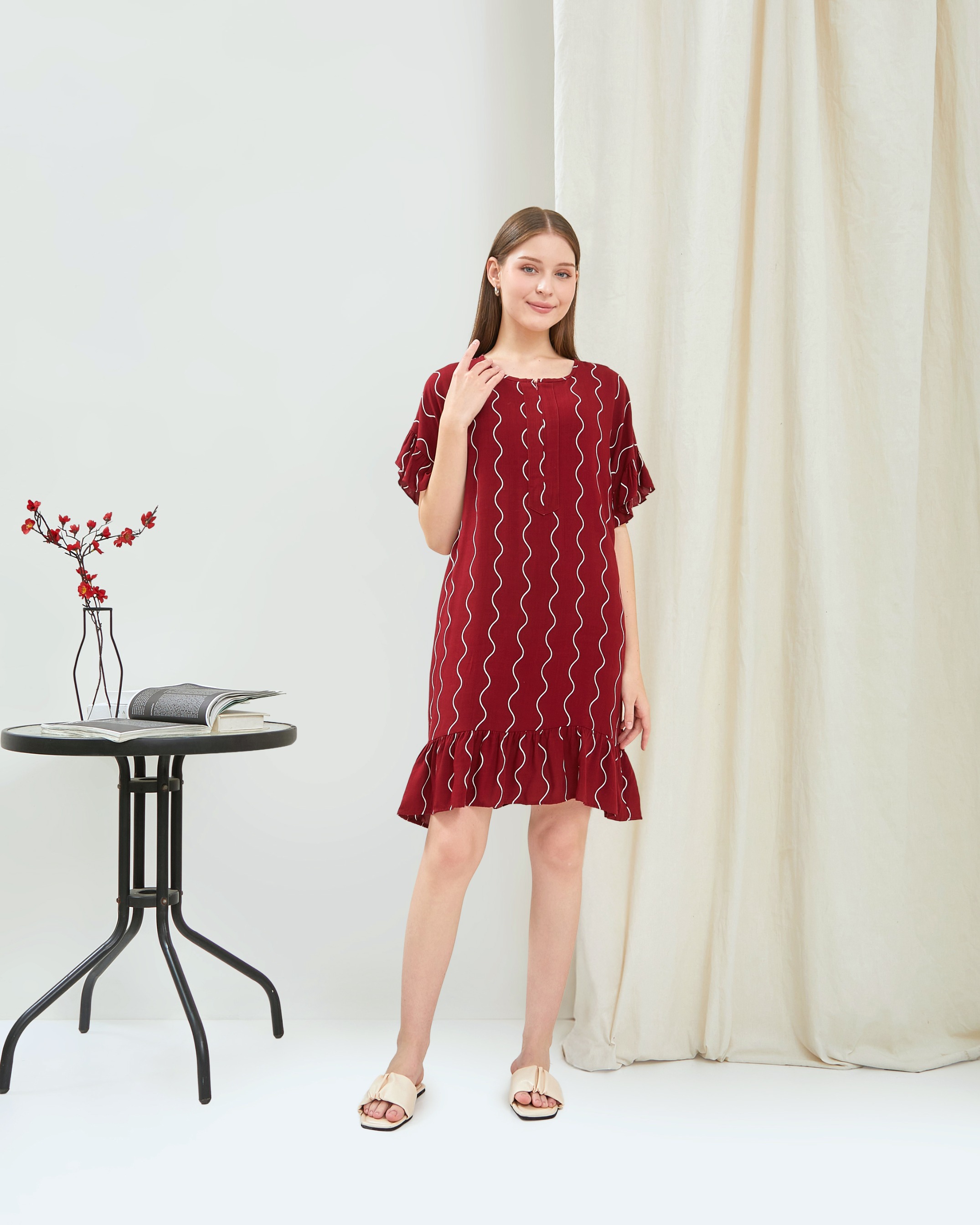 Kamala Mini Dress - DYD Label - Homedress Ruffle Bahan Rayon