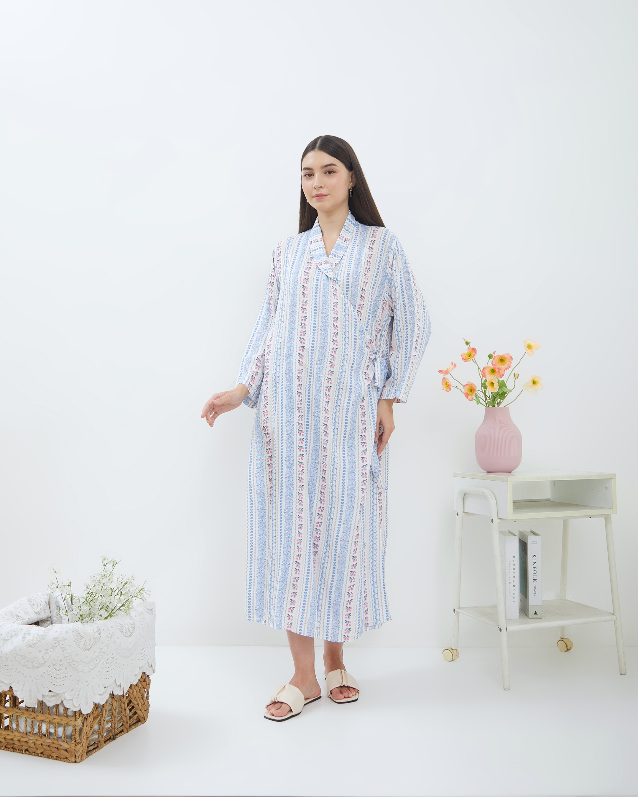 Kimono Melahirkan Naura Midi Rayon Busui | DYD Label