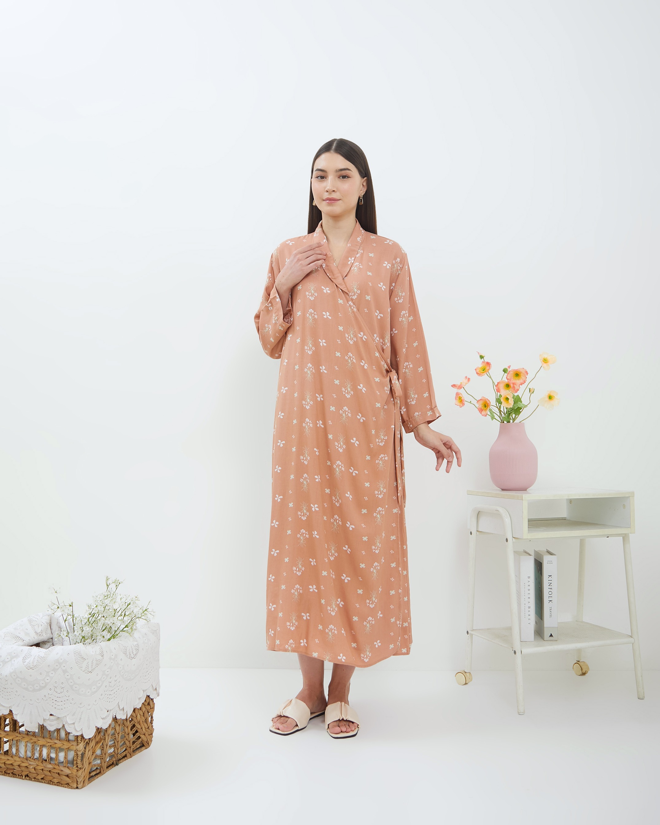 Kimono Melahirkan Naura Midi Rayon Busui | DYD Label