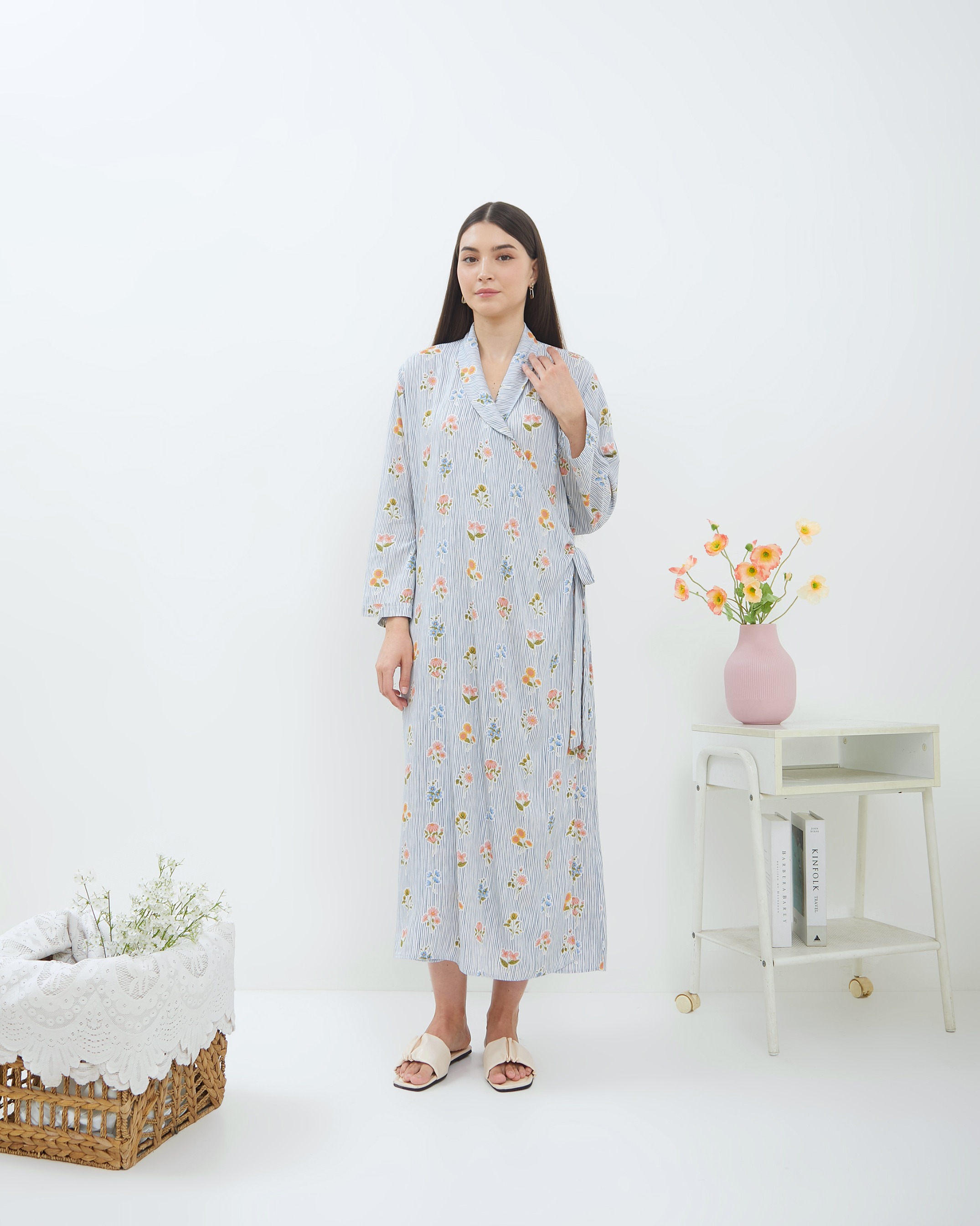 Kimono Melahirkan Naura Midi Rayon Busui | DYD Label