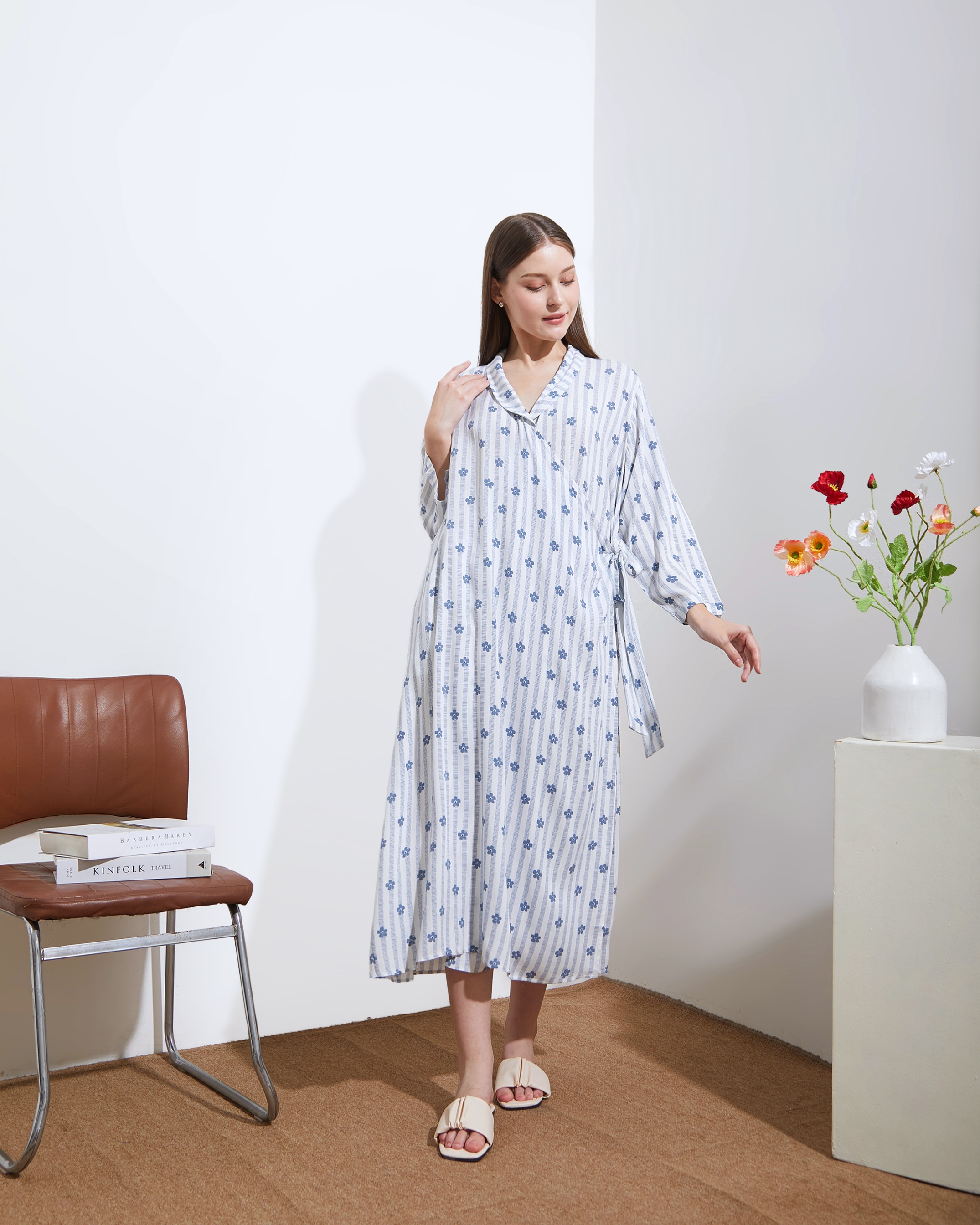 Naura Kimono Midi - DYD Label - Homedress Lahiran Bahan Rayon