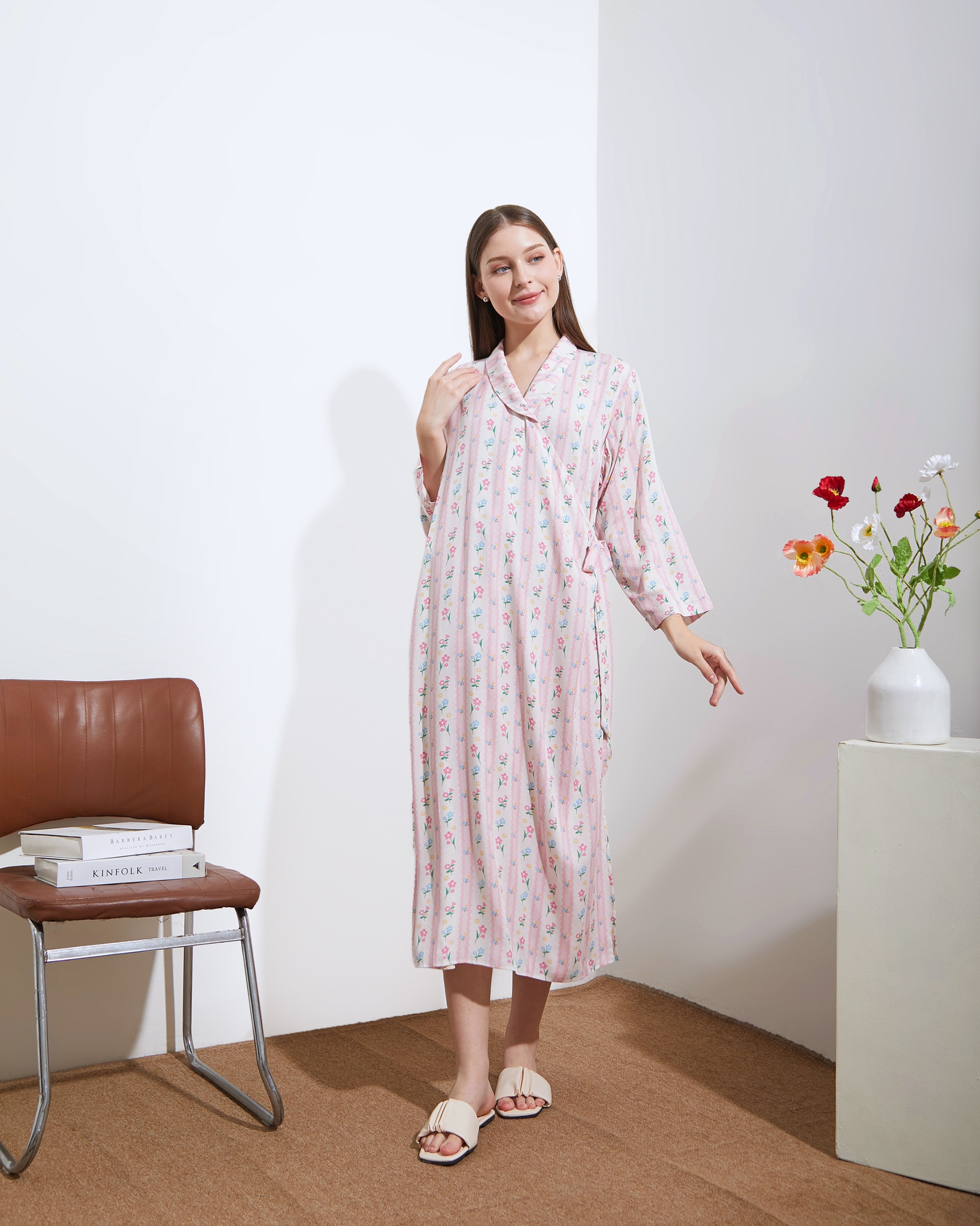 Naura Kimono Midi - DYD Label - Homedress Lahiran Bahan Rayon