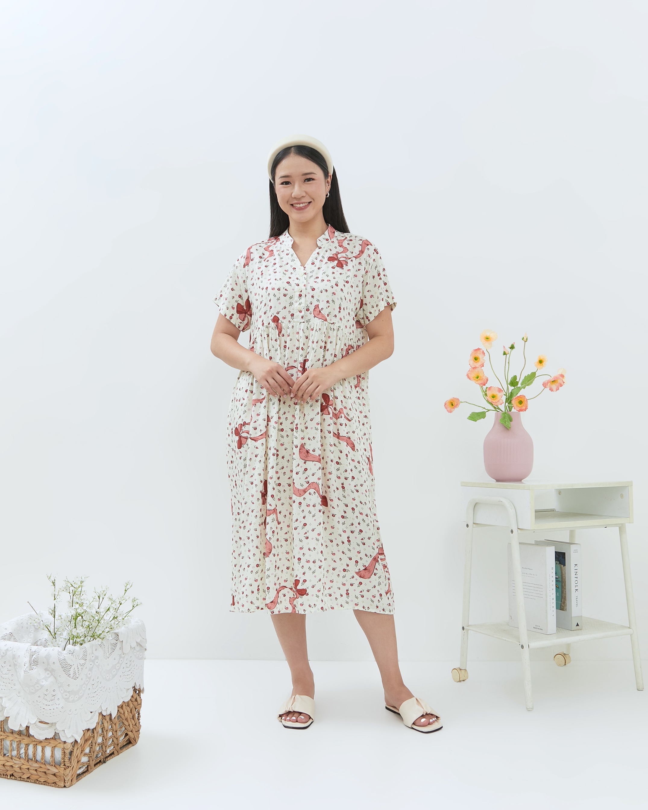 Kinan Midi Dress - DYD Label - Homedress Bahan Rayon