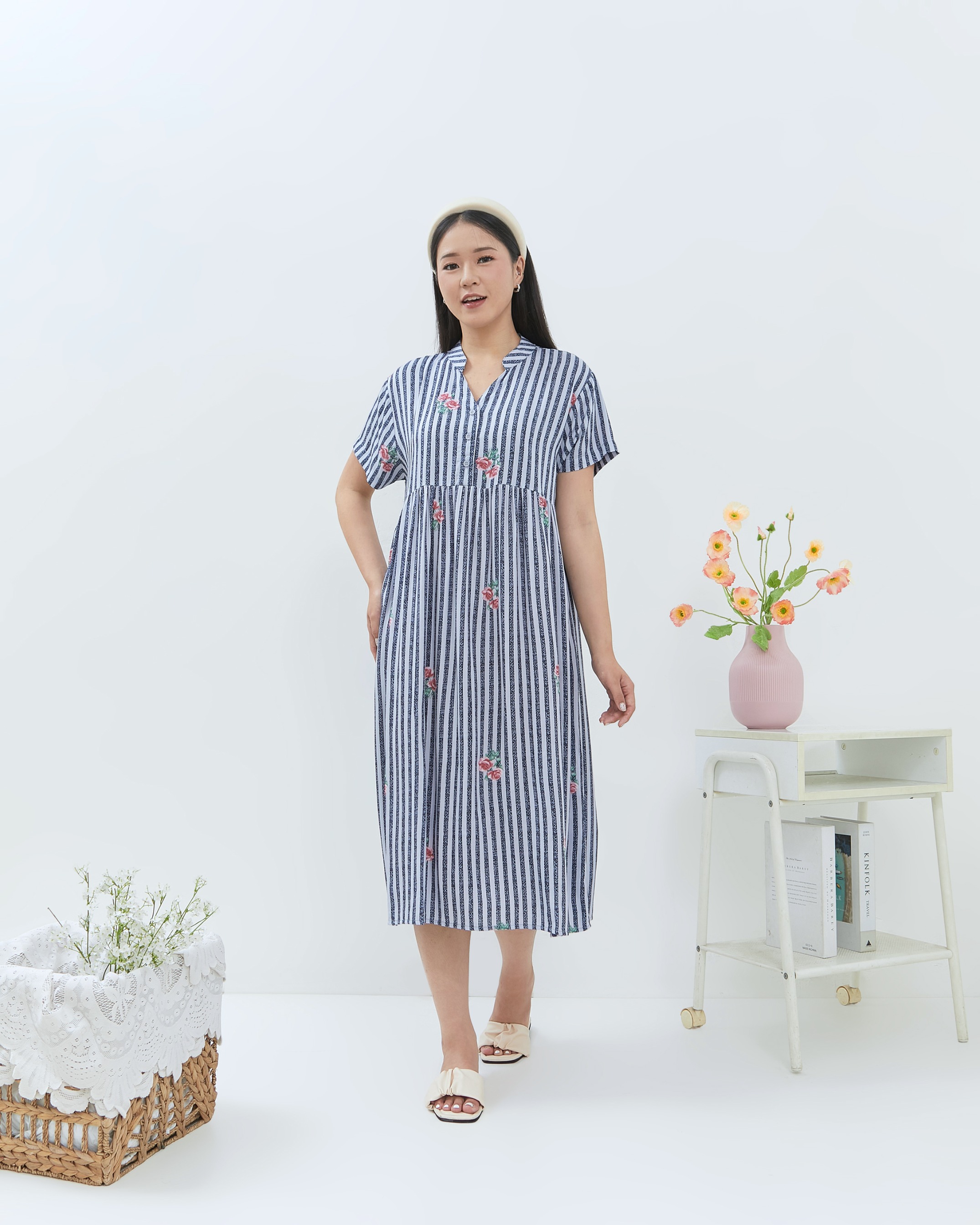 Kinan Midi Dress - DYD Label - Homedress Bahan Rayon