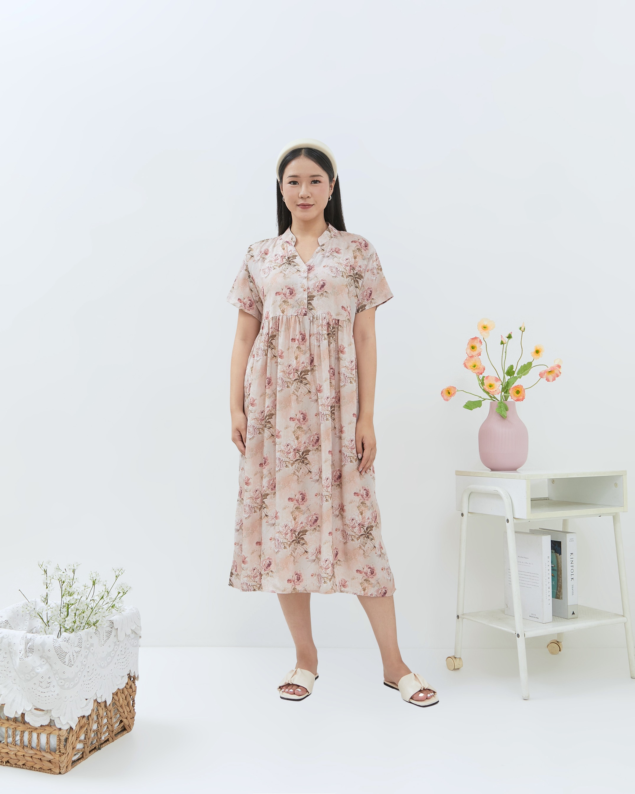 Kinan Midi Dress - DYD Label - Homedress Bahan Rayon