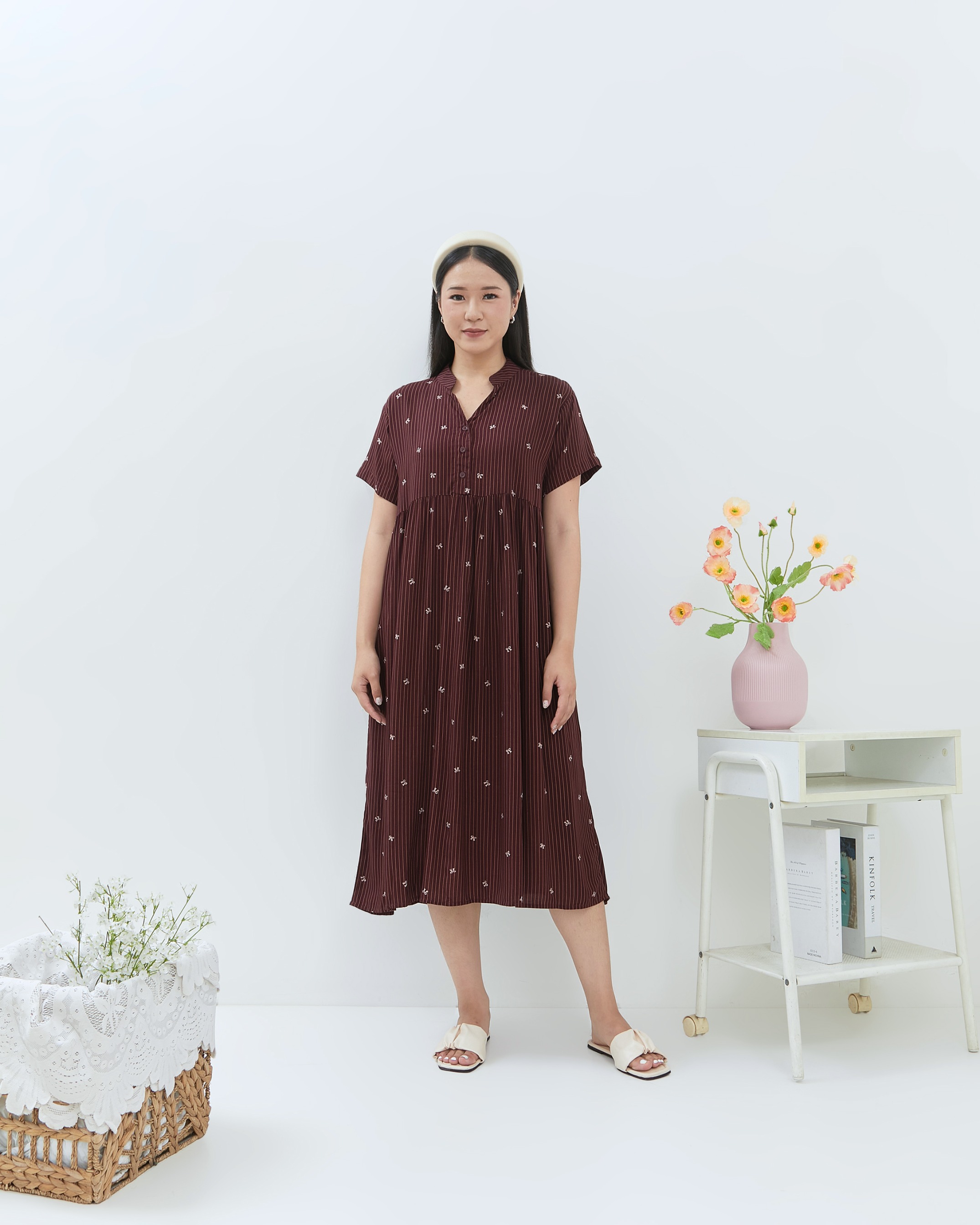 Kinan Midi Dress - DYD Label - Homedress Bahan Rayon