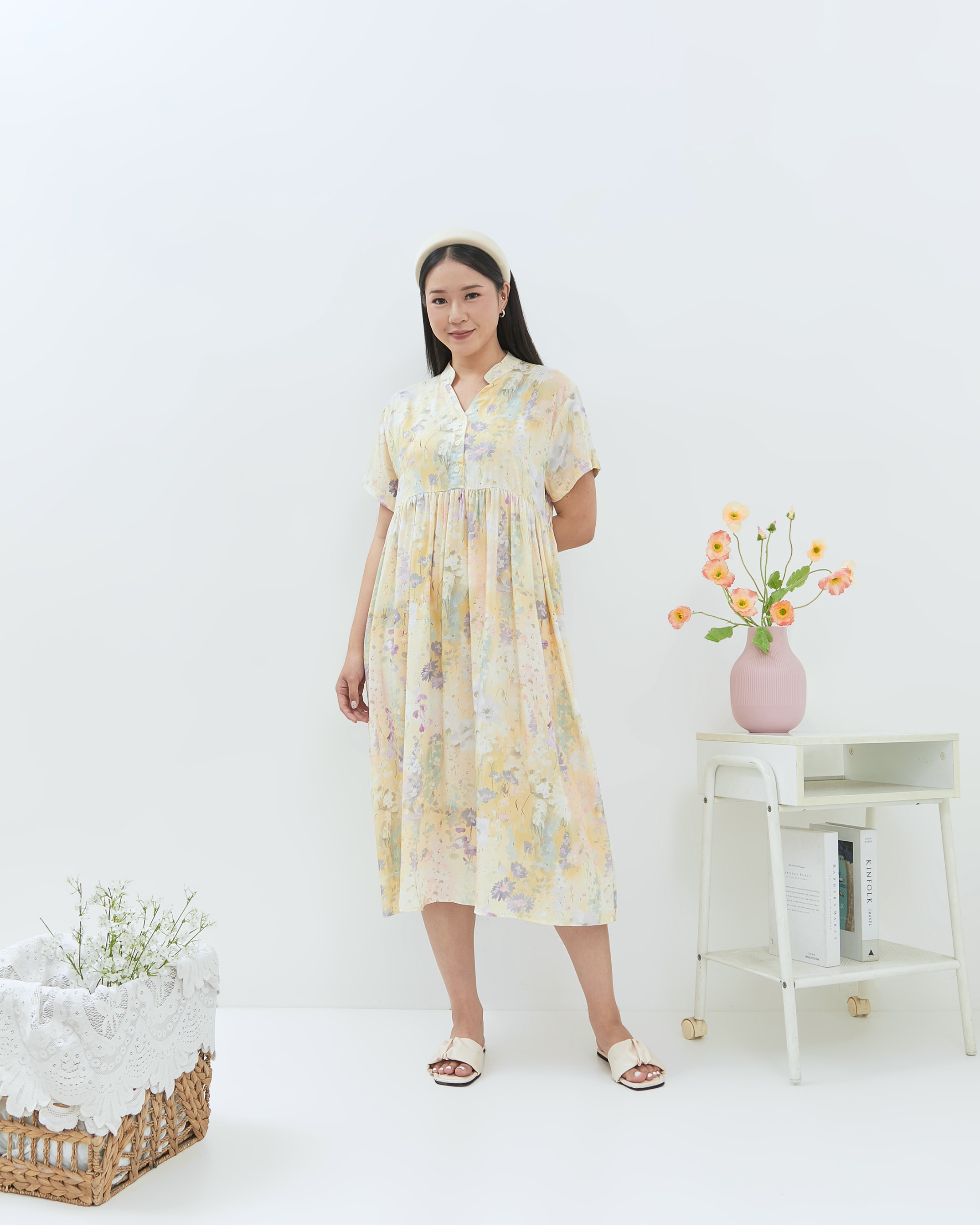 Kinan Midi Dress - DYD Label - Homedress Bahan Rayon