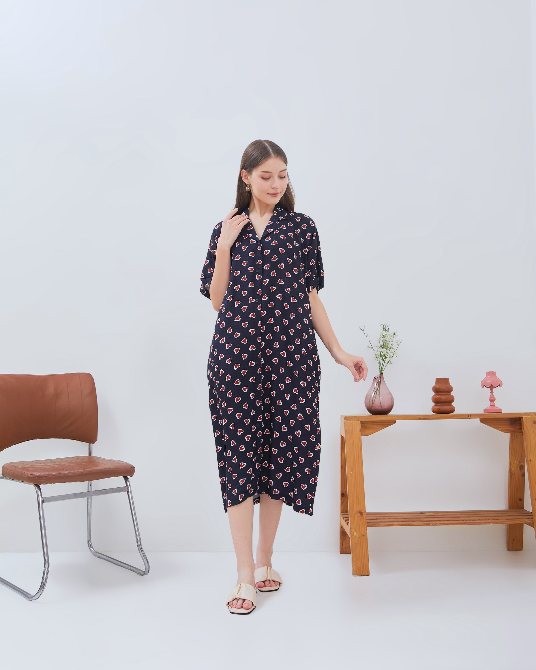 Kaluna Midi Dress - DYD Label - Homedress Bahan Rayon