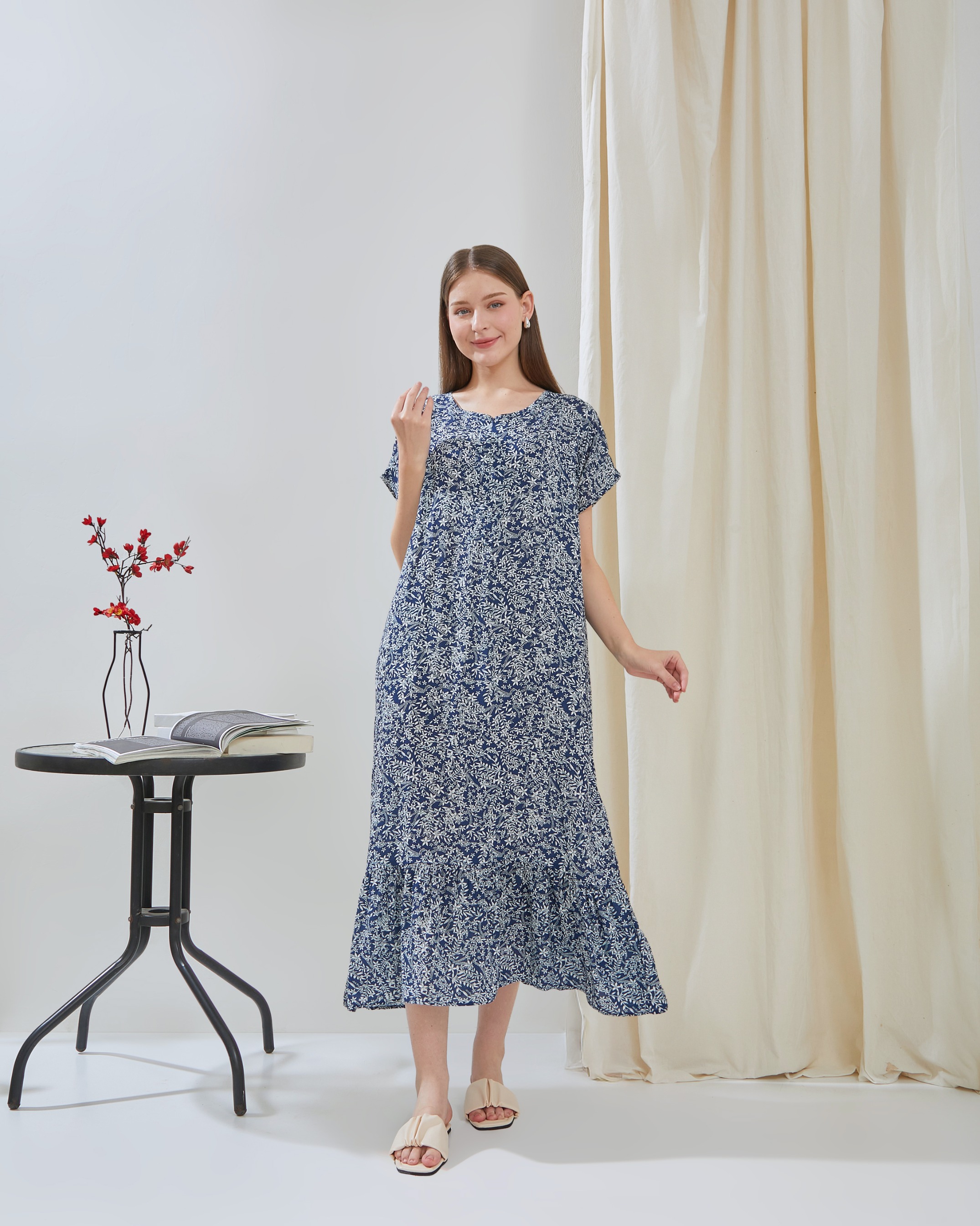 Kamila Daster Semata Kaki  - DYD Label - Homedress Bahan Rayon