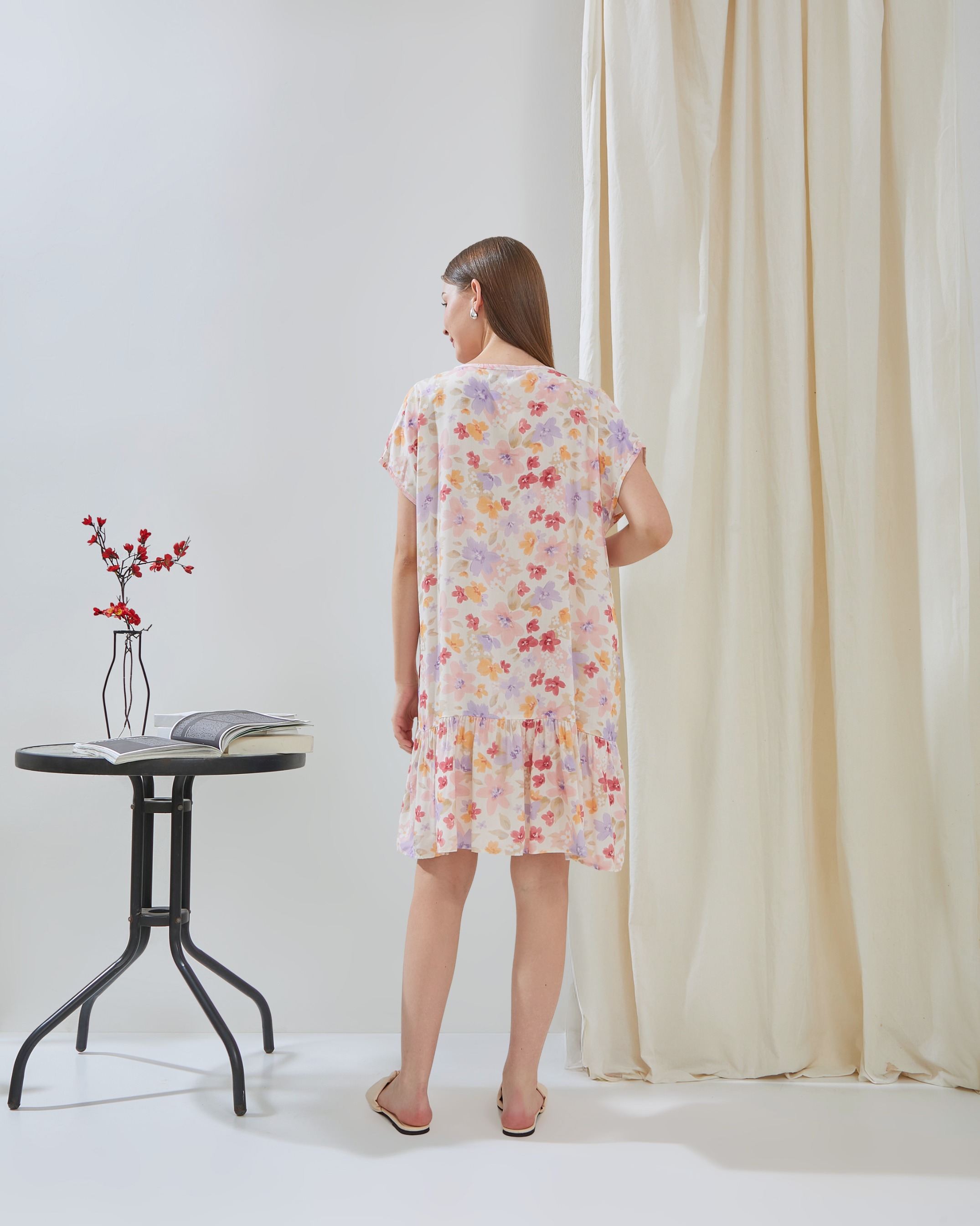 Kamila Daster Selutut - DYD Label - Homedress Bahan Rayon