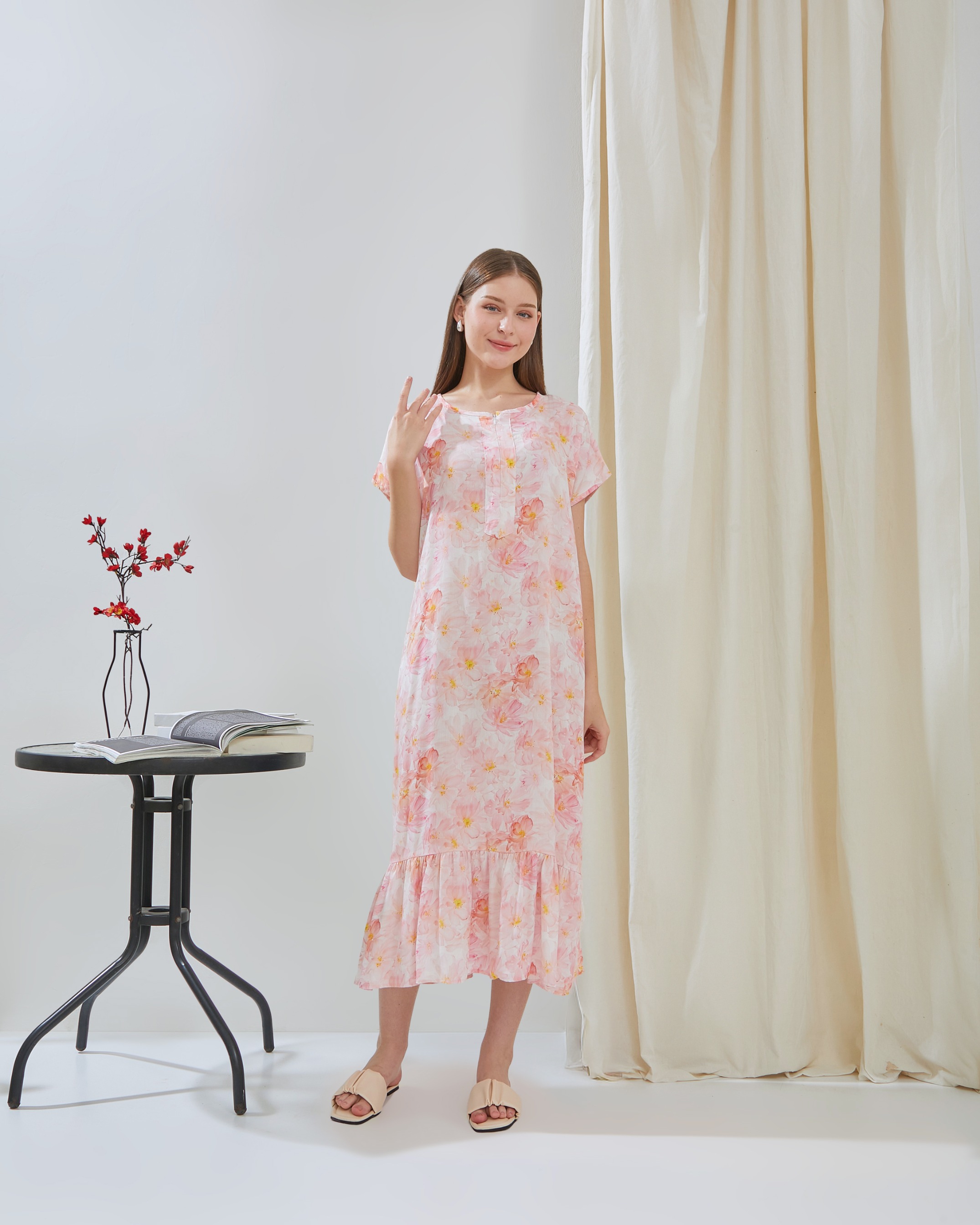 Kamila Daster Semata Kaki  - DYD Label - Homedress Bahan Rayon