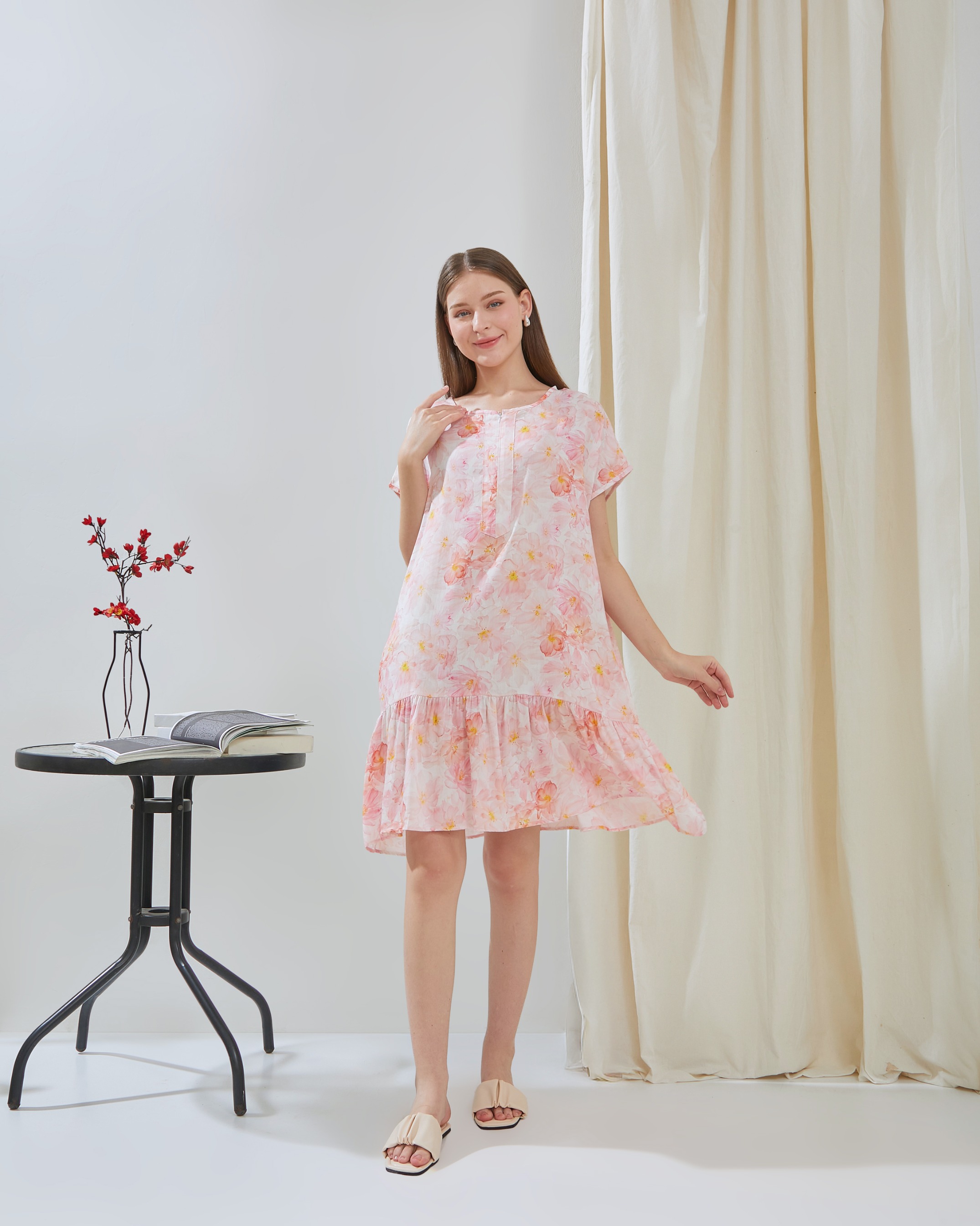 Kamila Daster Selutut - DYD Label - Homedress Bahan Rayon