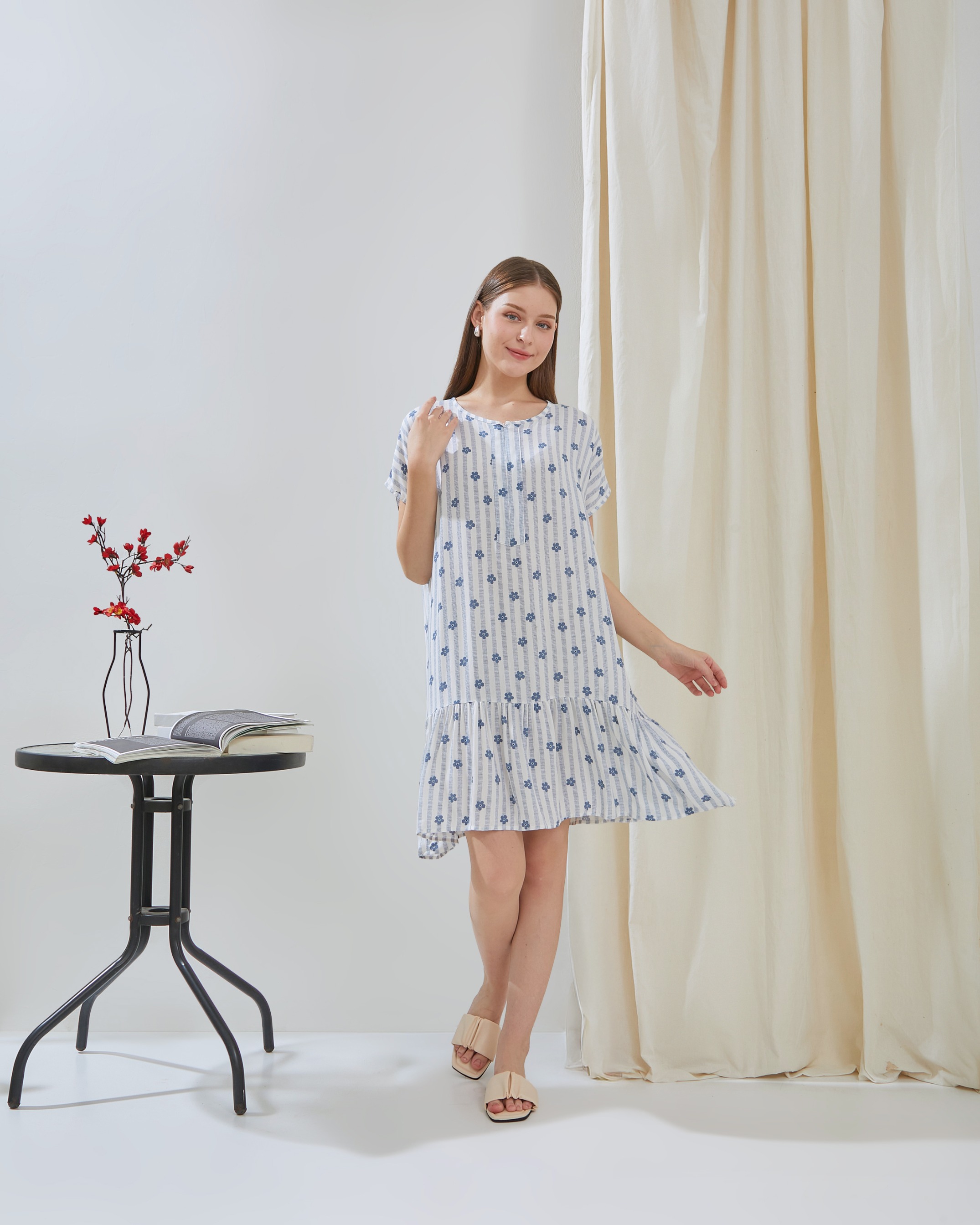Kamila Daster Selutut - DYD Label - Homedress Bahan Rayon