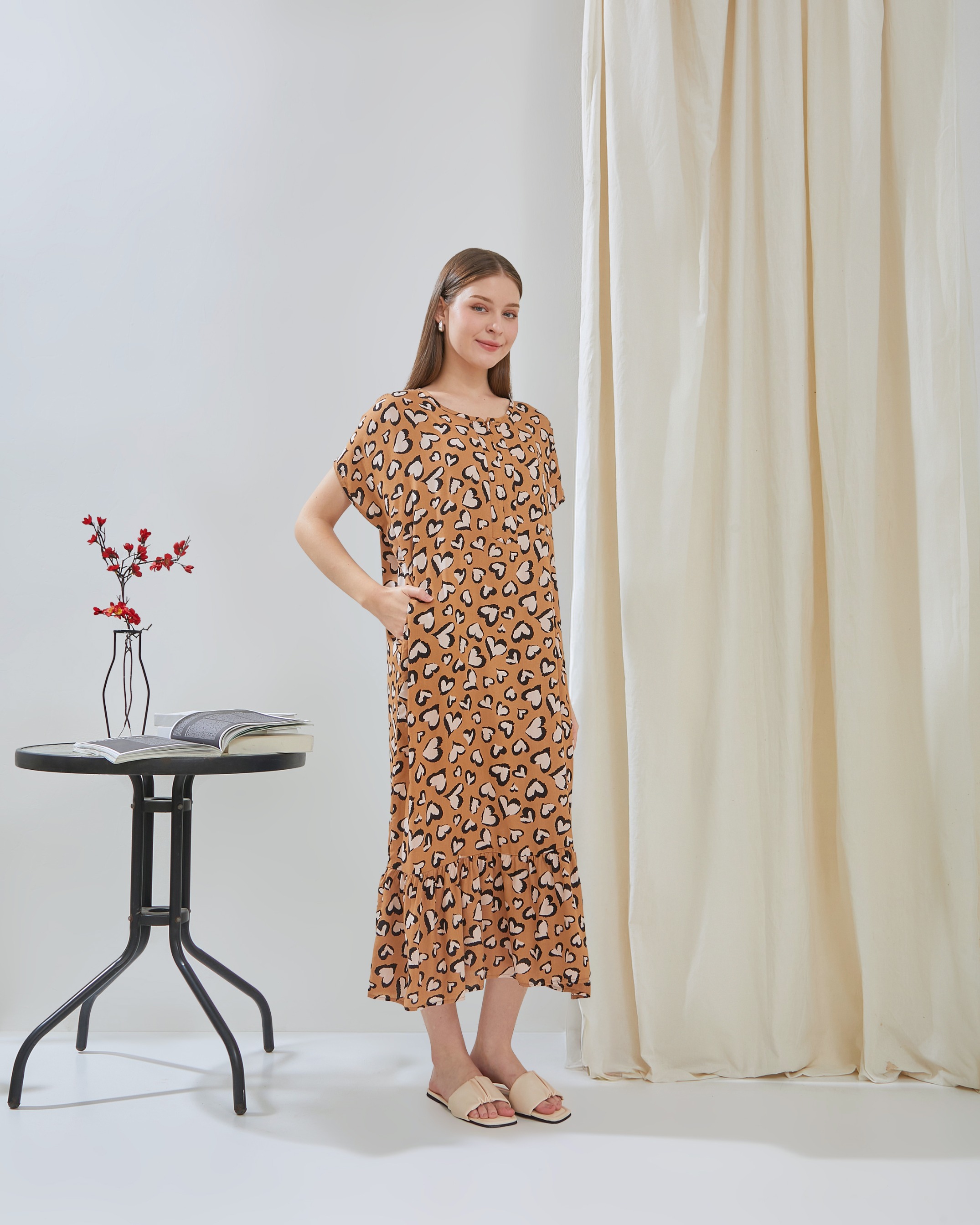 Kamila Daster Semata Kaki  - DYD Label - Homedress Bahan Rayon