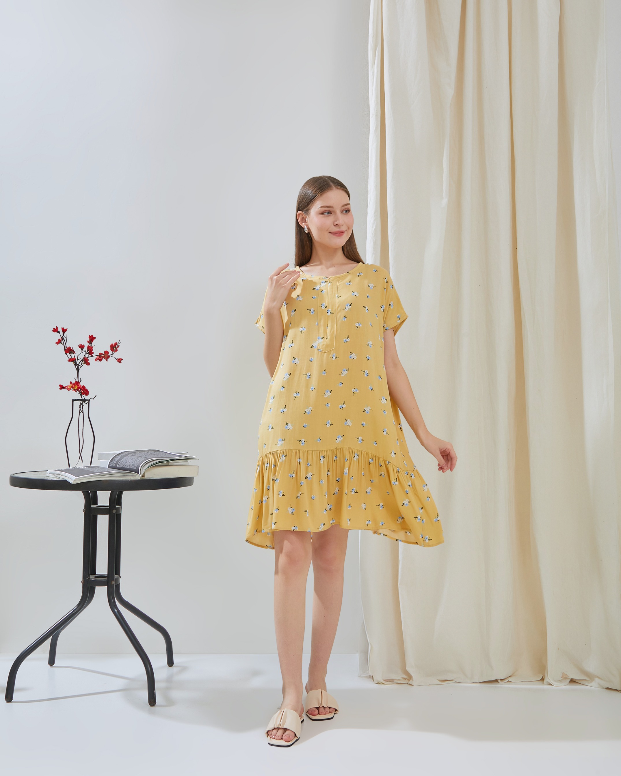 Kamila Daster Selutut - DYD Label - Homedress Bahan Rayon