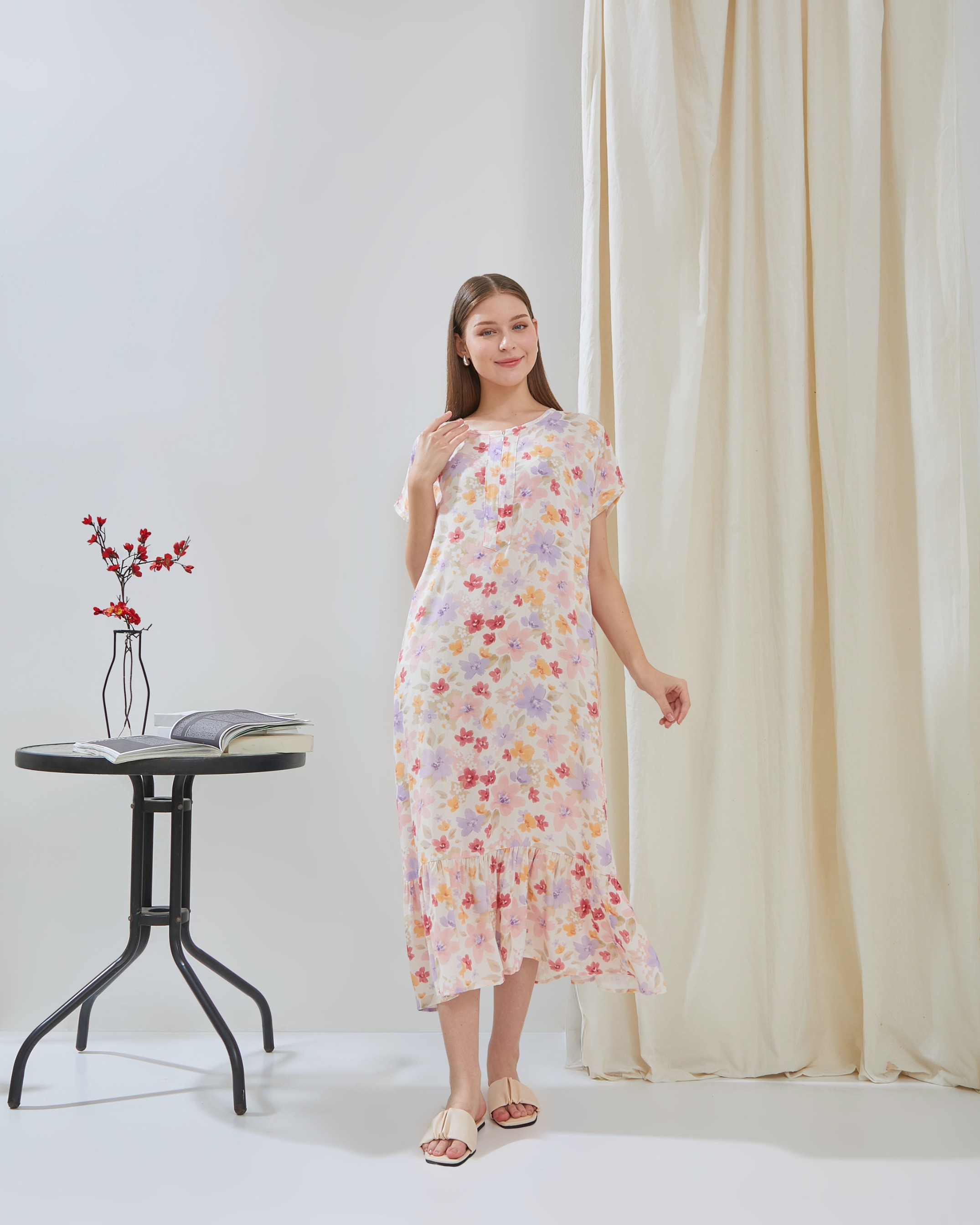 Kamila Daster Semata Kaki  - DYD Label - Homedress Bahan Rayon