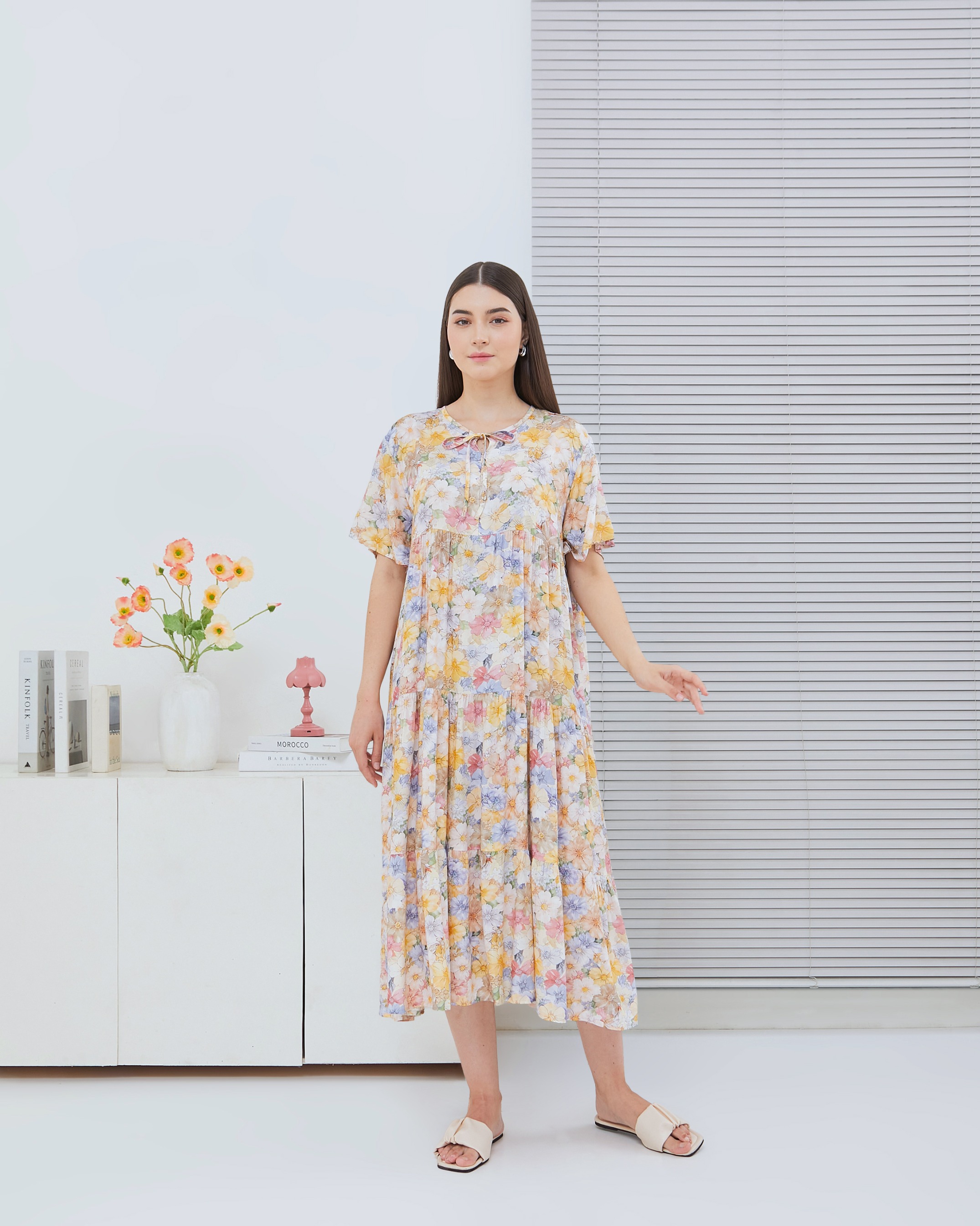 Medina Midi Dress - DYD Label - Homedress Bahan Rayon