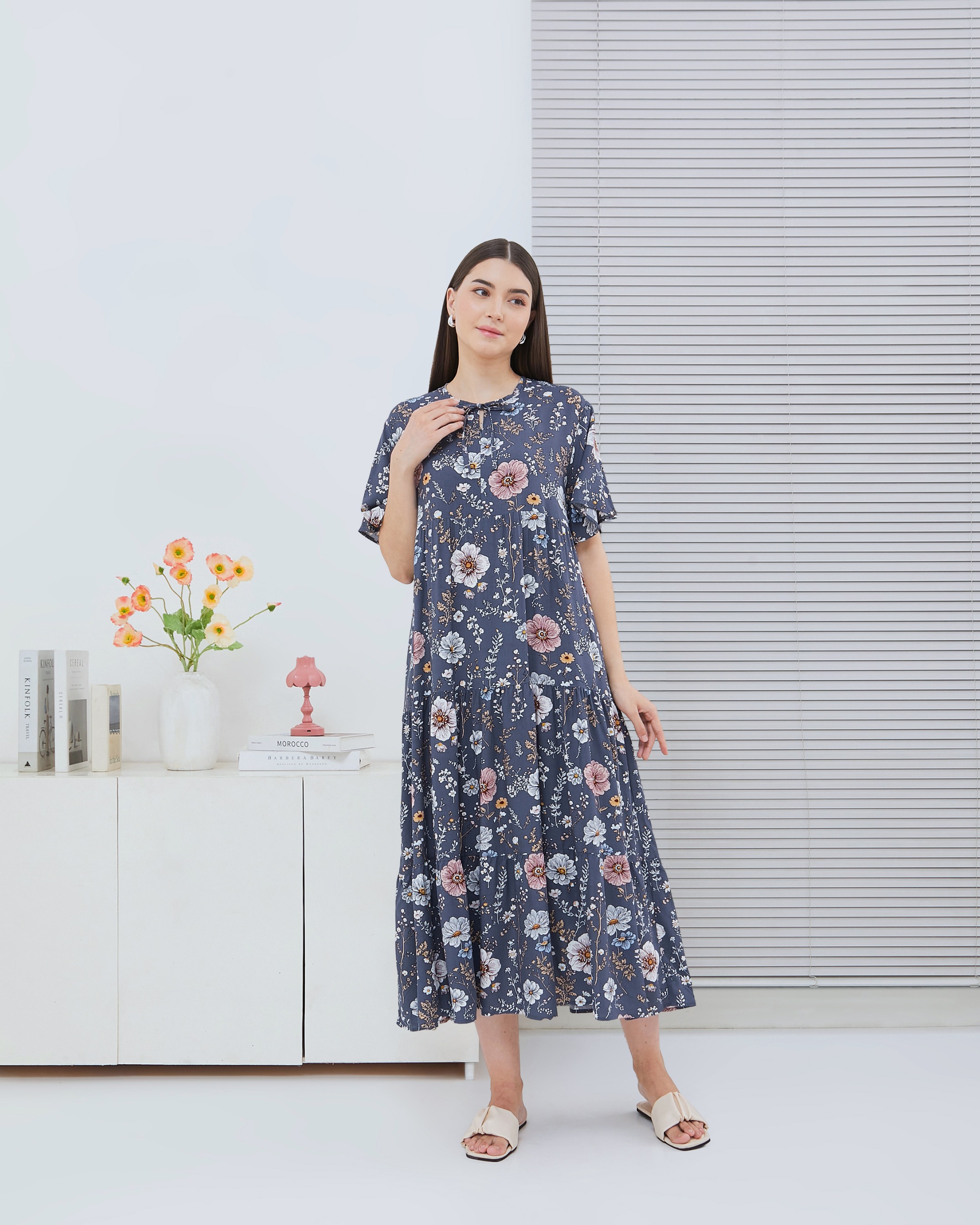 Medina Midi Dress - DYD Label - Homedress Bahan Rayon