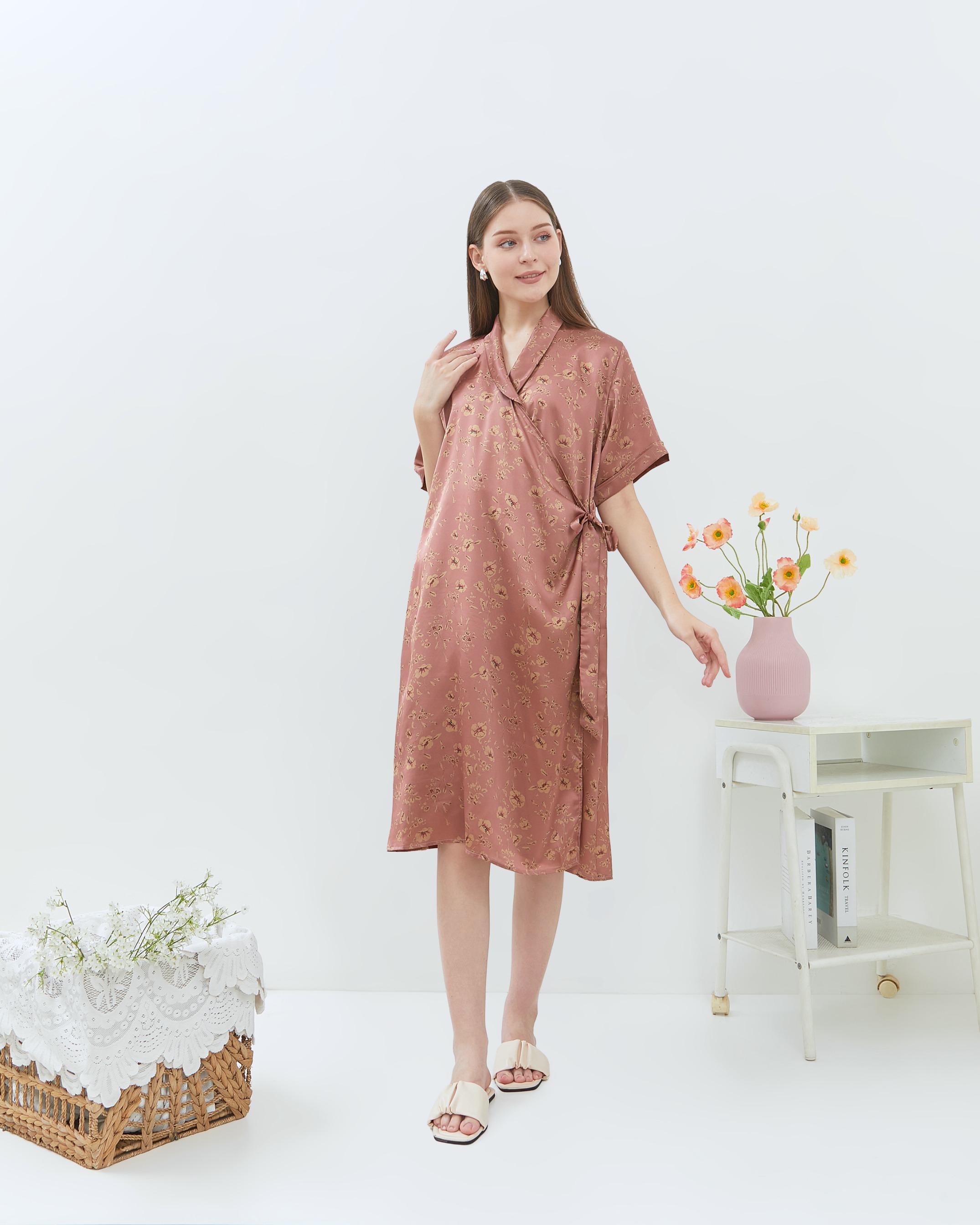 Naura Kimono Mini Exclusive Series - DYD Label - Homedress Bahan Organic Silk
