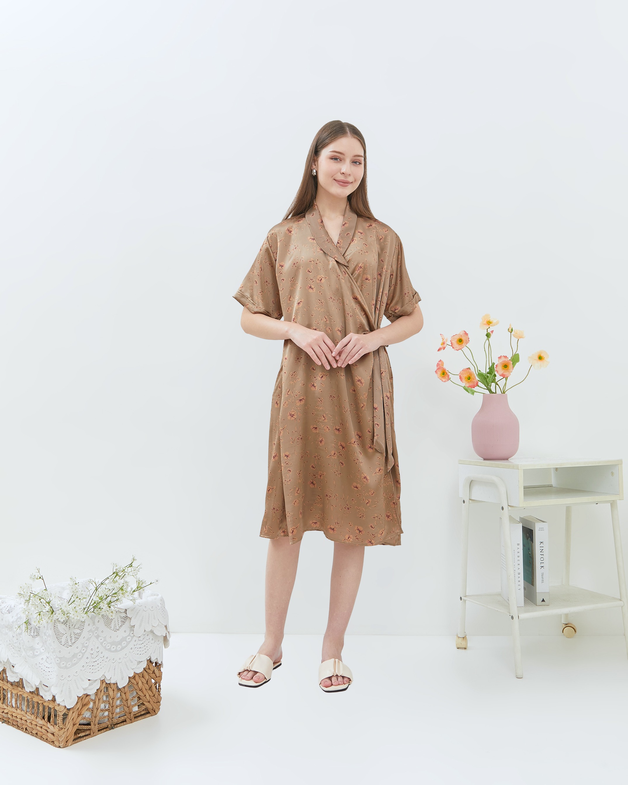 Naura Kimono Mini Exclusive Series - DYD Label - Homedress Bahan Organic Silk