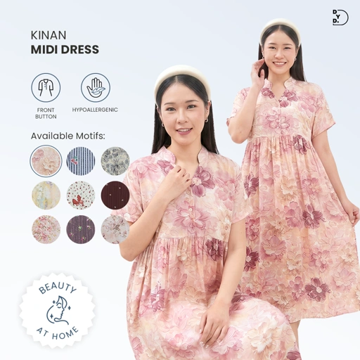 Kinan Midi Dress - DYD Label - Homedress Bahan Rayon