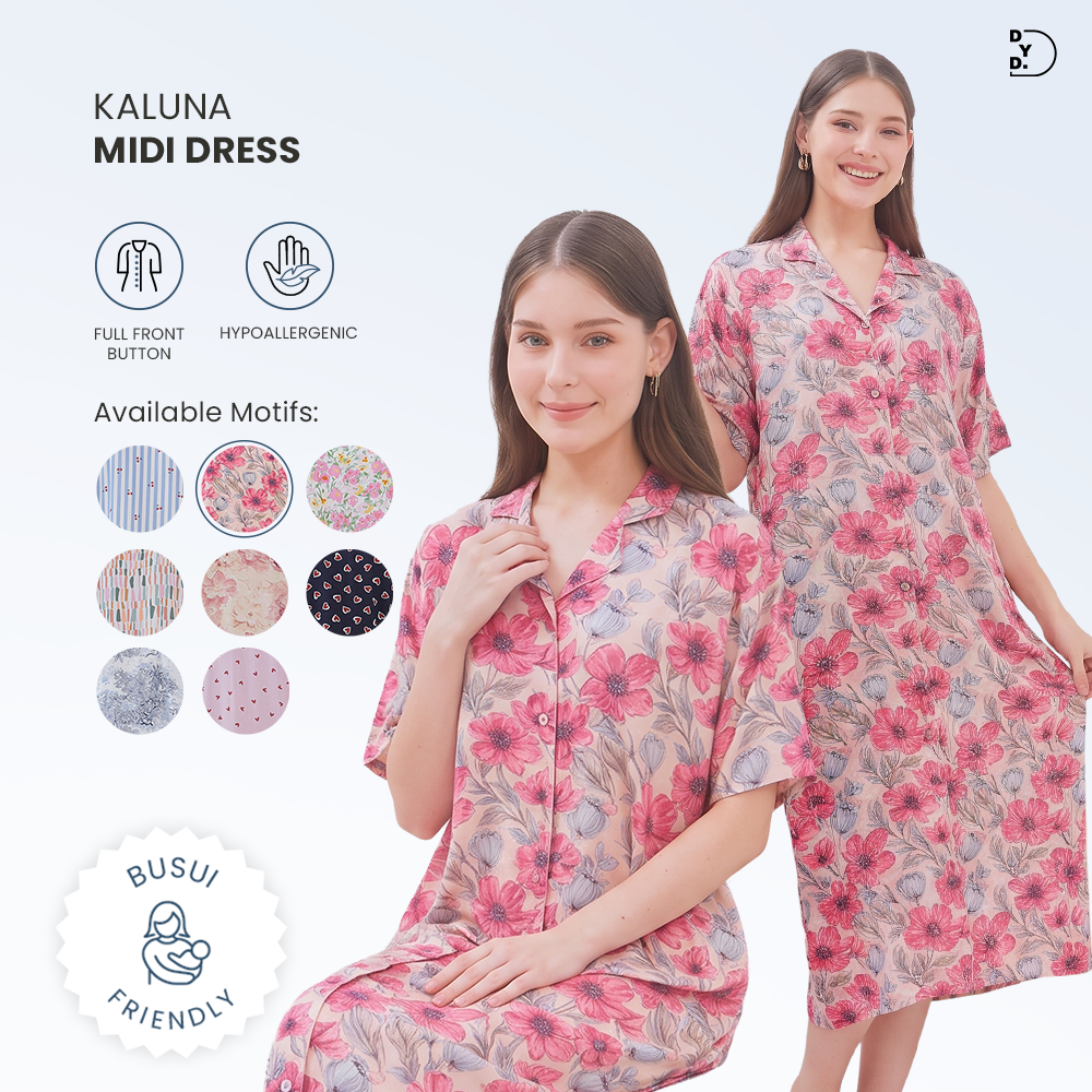 Kaluna Midi Dress - DYD Label - Homedress Bahan Rayon