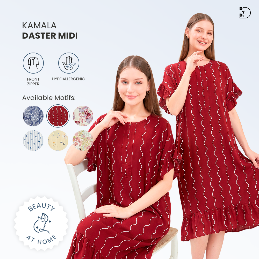 Kamala Midi Dress - DYD Label - Homedress Ruffle Bahan Rayon