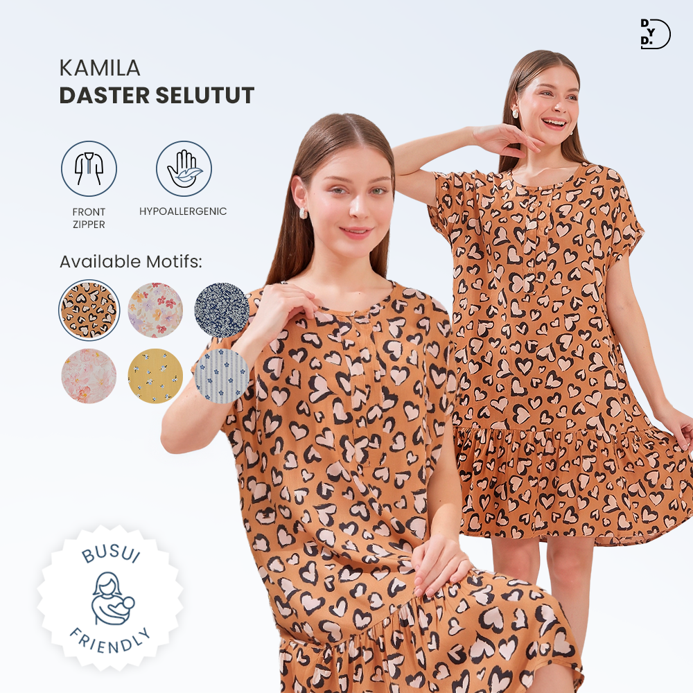 Kamila Daster Selutut - DYD Label - Homedress Bahan Rayon