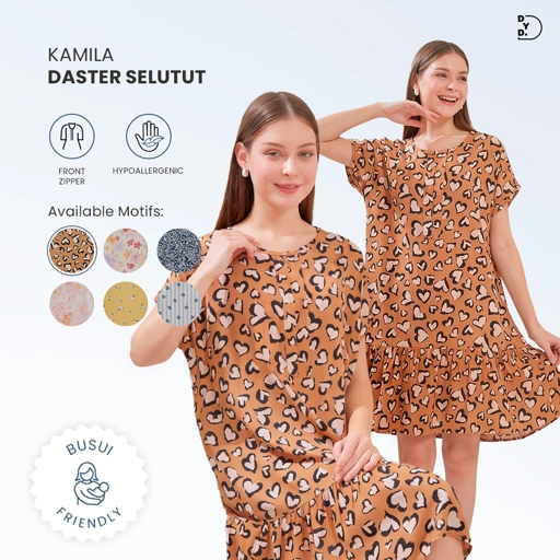 Kamila Daster Selutut - DYD Label - Homedress Bahan Rayon
