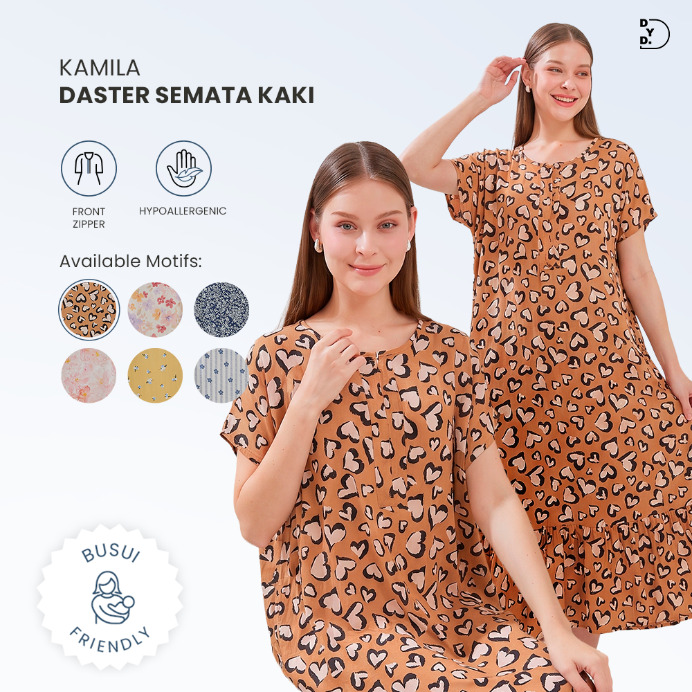 Kamila Daster Semata Kaki  - DYD Label - Homedress Bahan Rayon