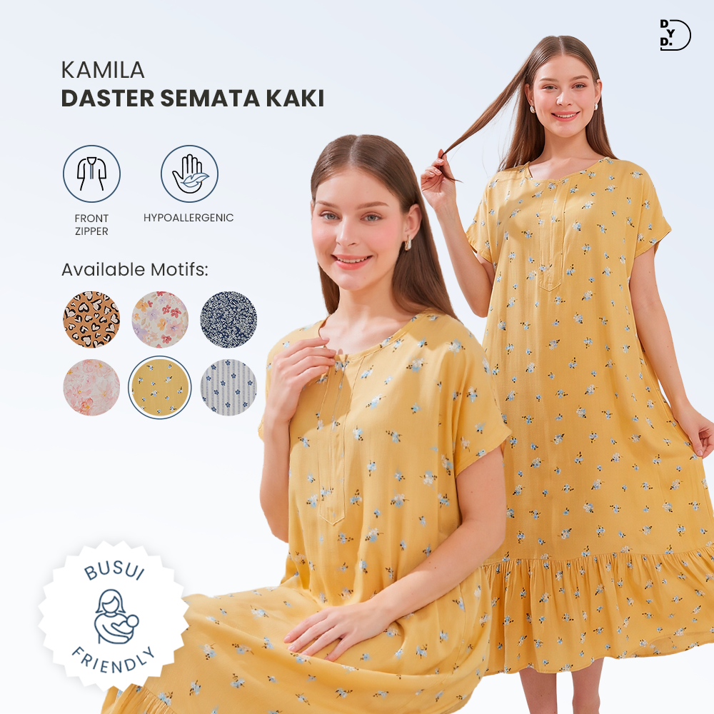 Kamila Daster Semata Kaki  - DYD Label - Homedress Bahan Rayon