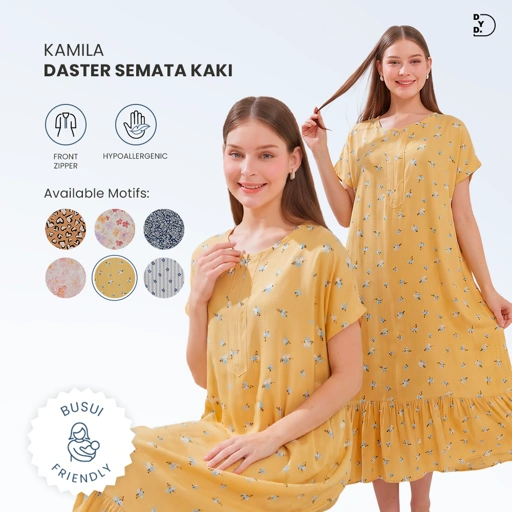 Kamila Daster Semata Kaki  - DYD Label - Homedress Bahan Rayon