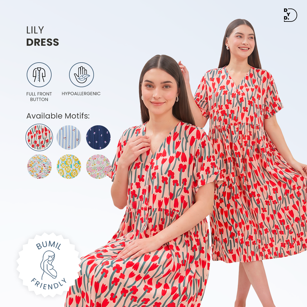 Lily Dress - DYD Label - Homedress Bahan Rayon