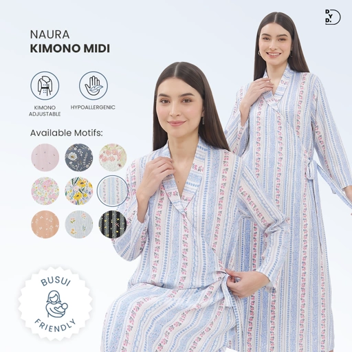 Kimono Melahirkan Naura Midi Rayon Busui | DYD Label