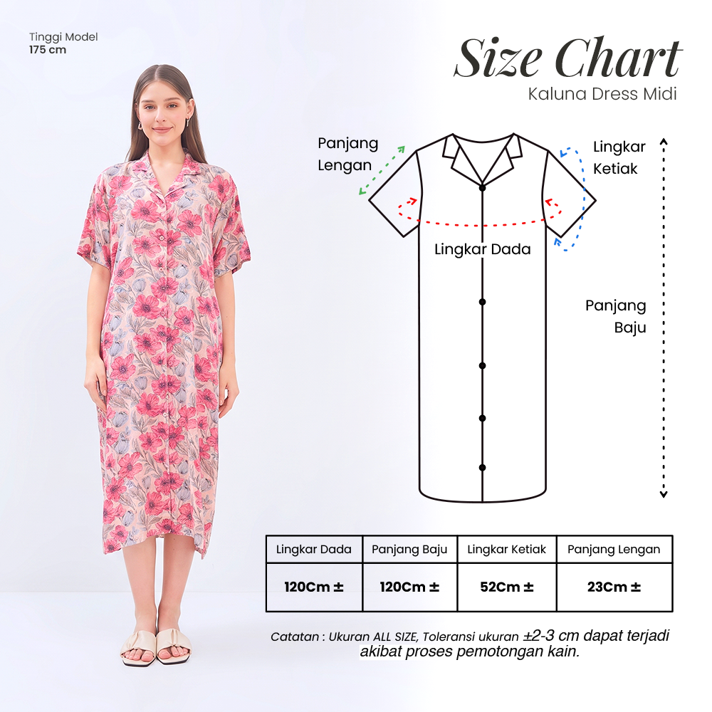 Kaluna Midi Dress - DYD Label - Homedress Bahan Rayon