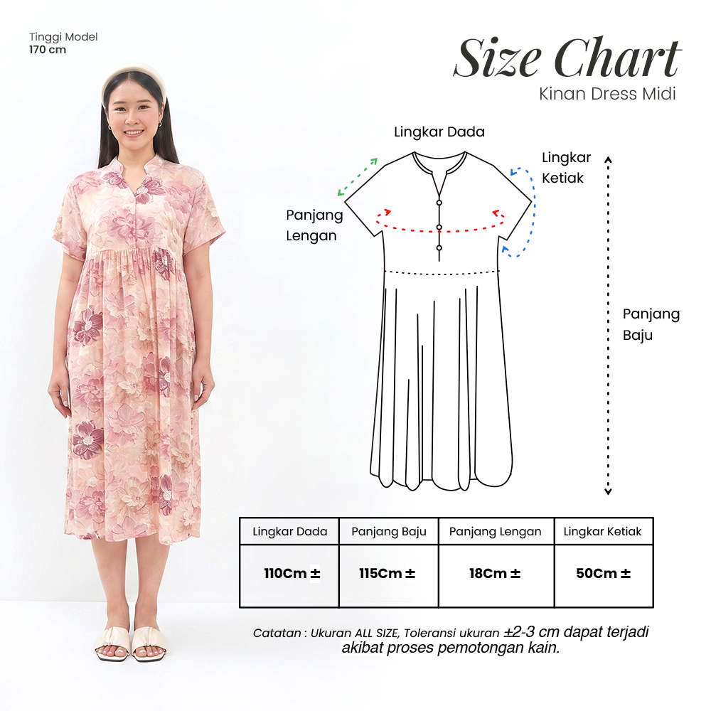 Kinan Midi Dress - DYD Label - Homedress Bahan Rayon