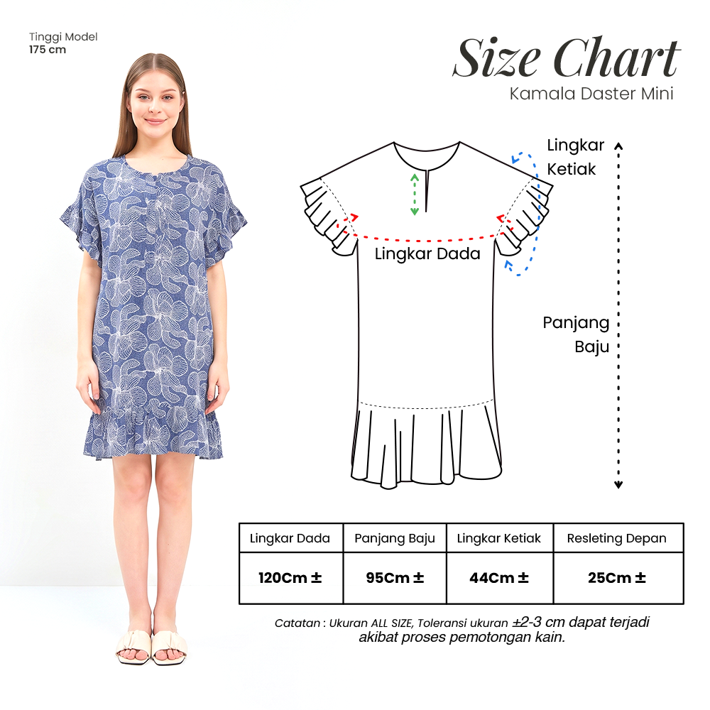 Kamala Mini Dress - DYD Label - Homedress Ruffle Bahan Rayon