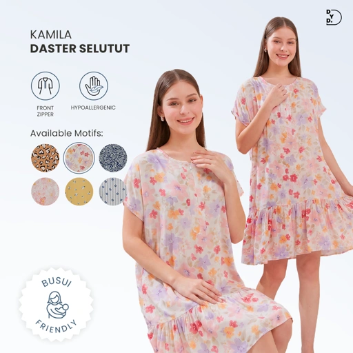 Kamila Daster Selutut - DYD Label - Homedress Bahan Rayon