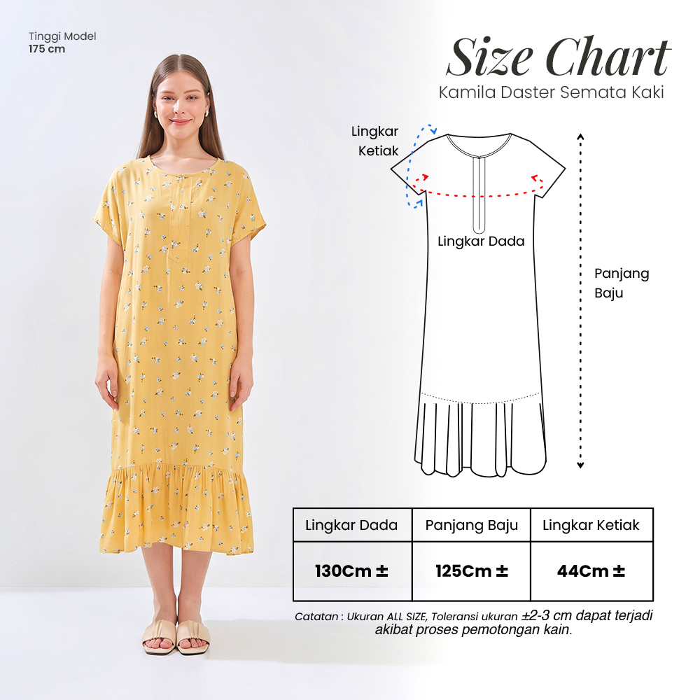 Kamila Daster Semata Kaki  - DYD Label - Homedress Bahan Rayon