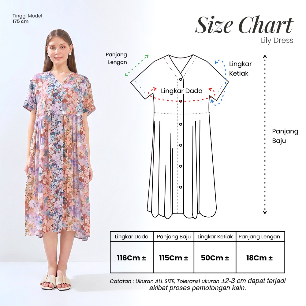 Lily Dress - DYD Label - Homedress Bahan Rayon